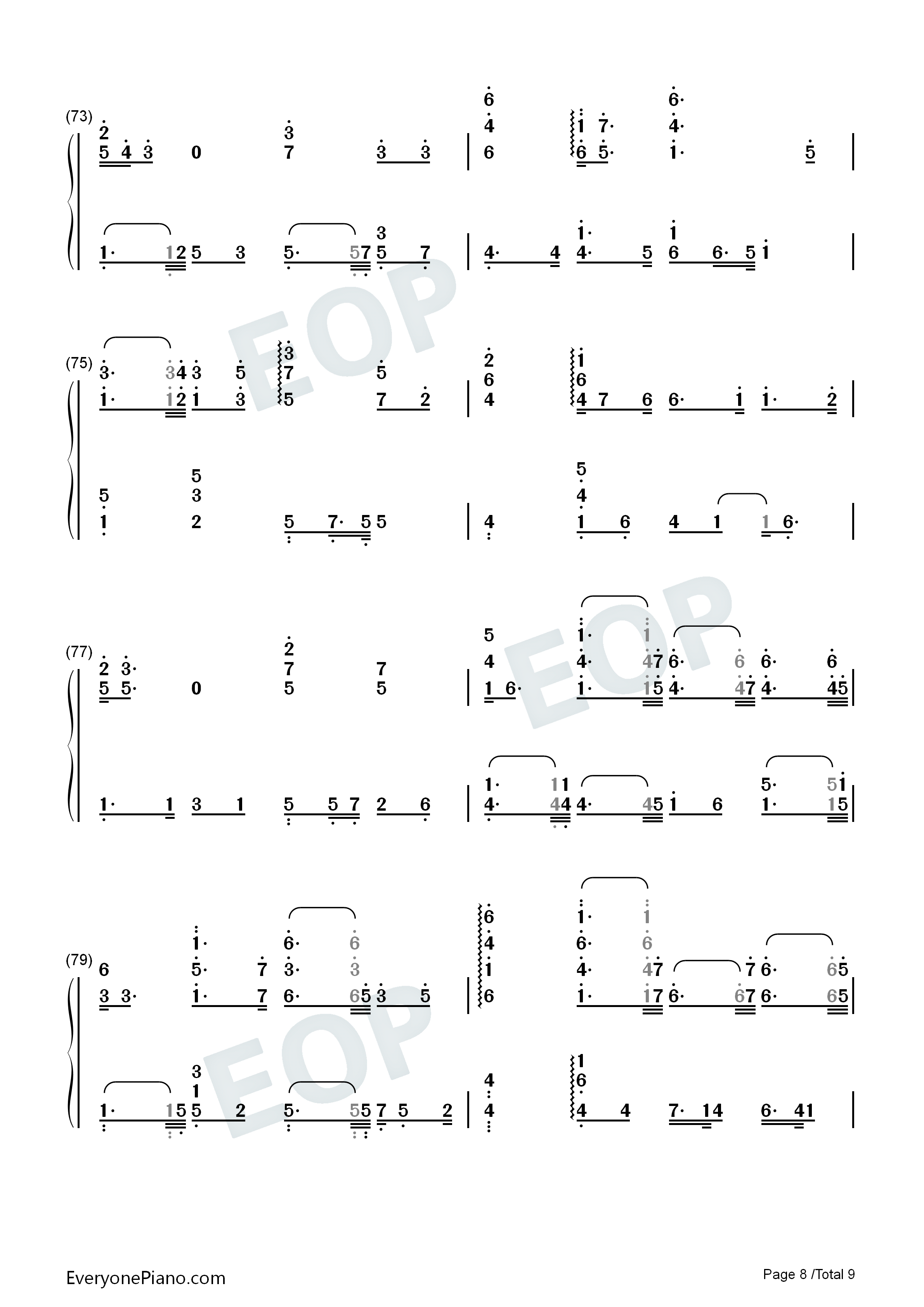 我用什么把你留住钢琴简谱-福禄寿FloruitShow演唱8