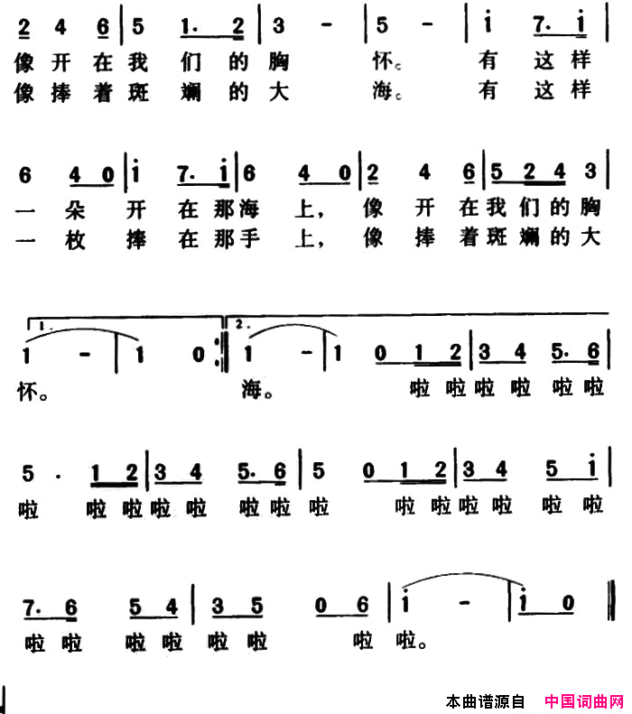 我们的哨所简谱1