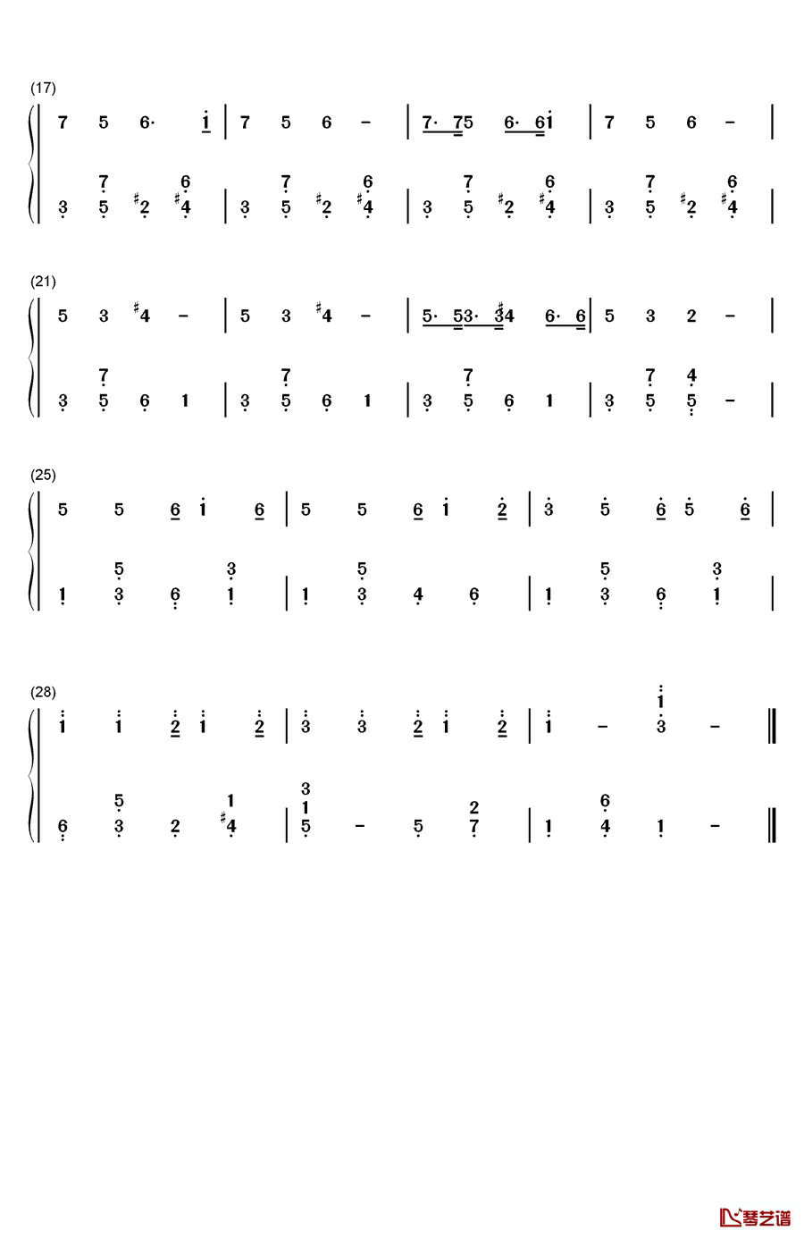 Ol' Man River钢琴简谱-数字双手-Paul Robeson2