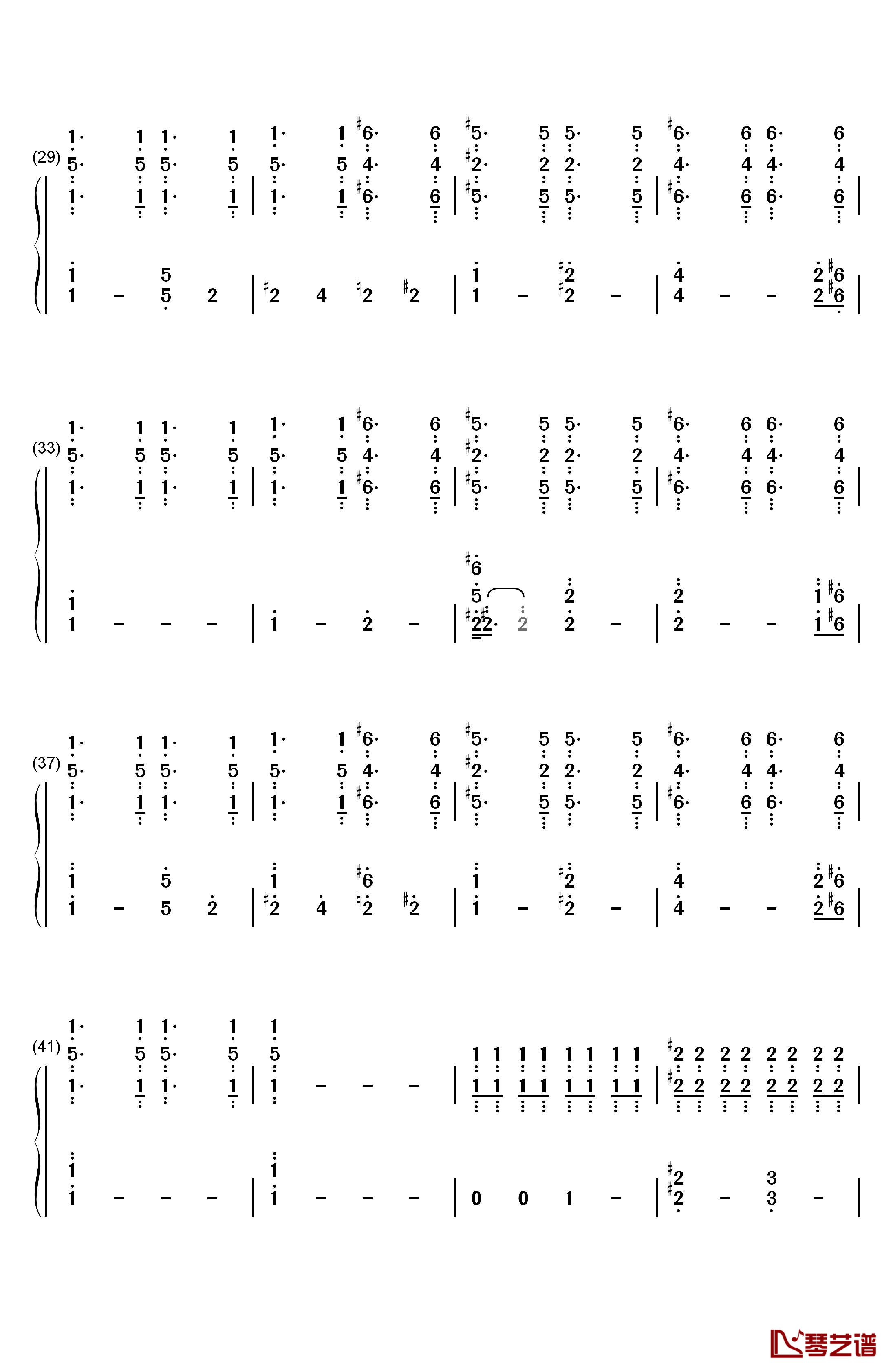 辐射4主题曲钢琴简谱-数字双手-Inon Zur3