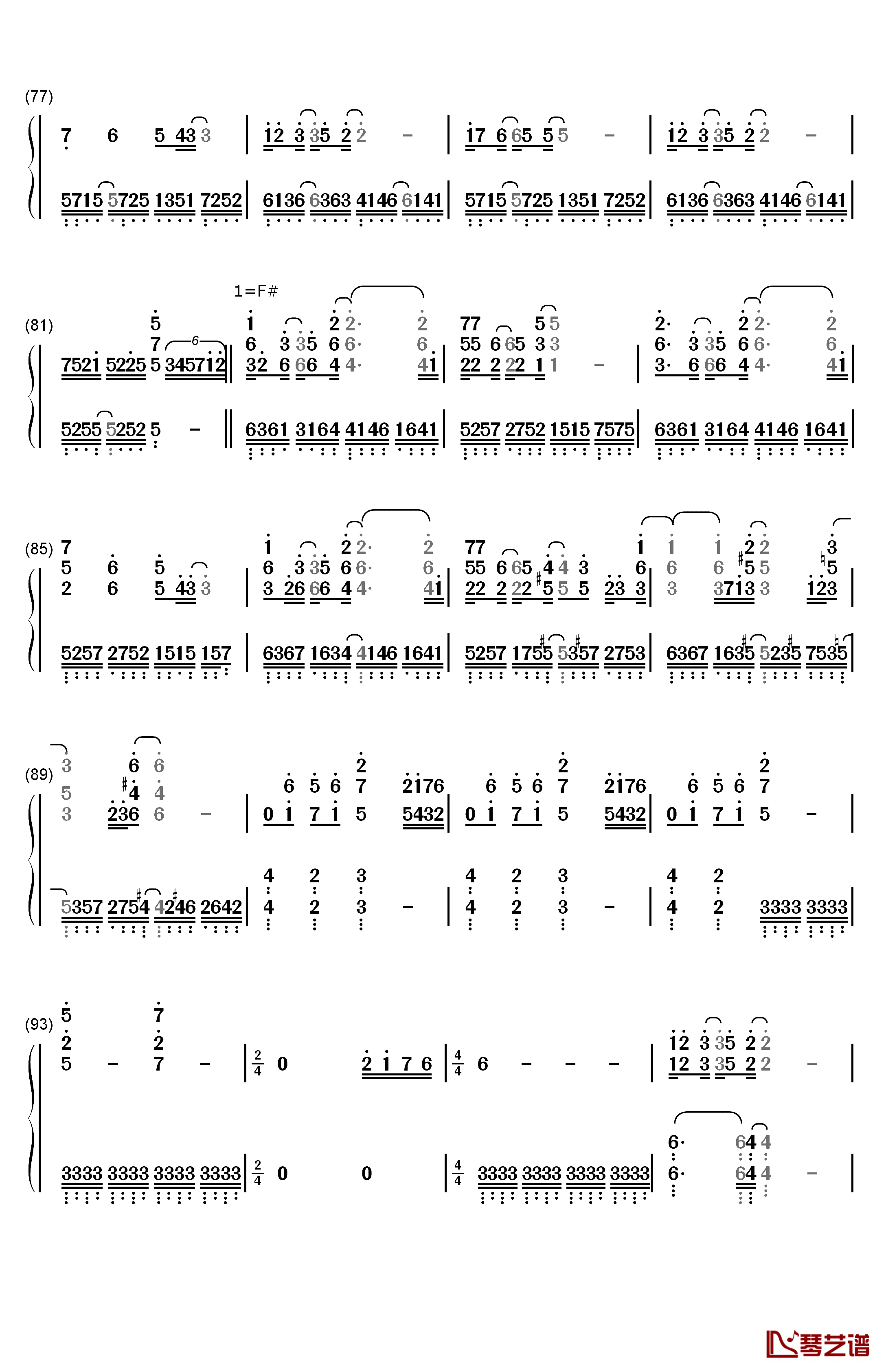 Invisible Date钢琴简谱-数字双手-sweet ARMS5