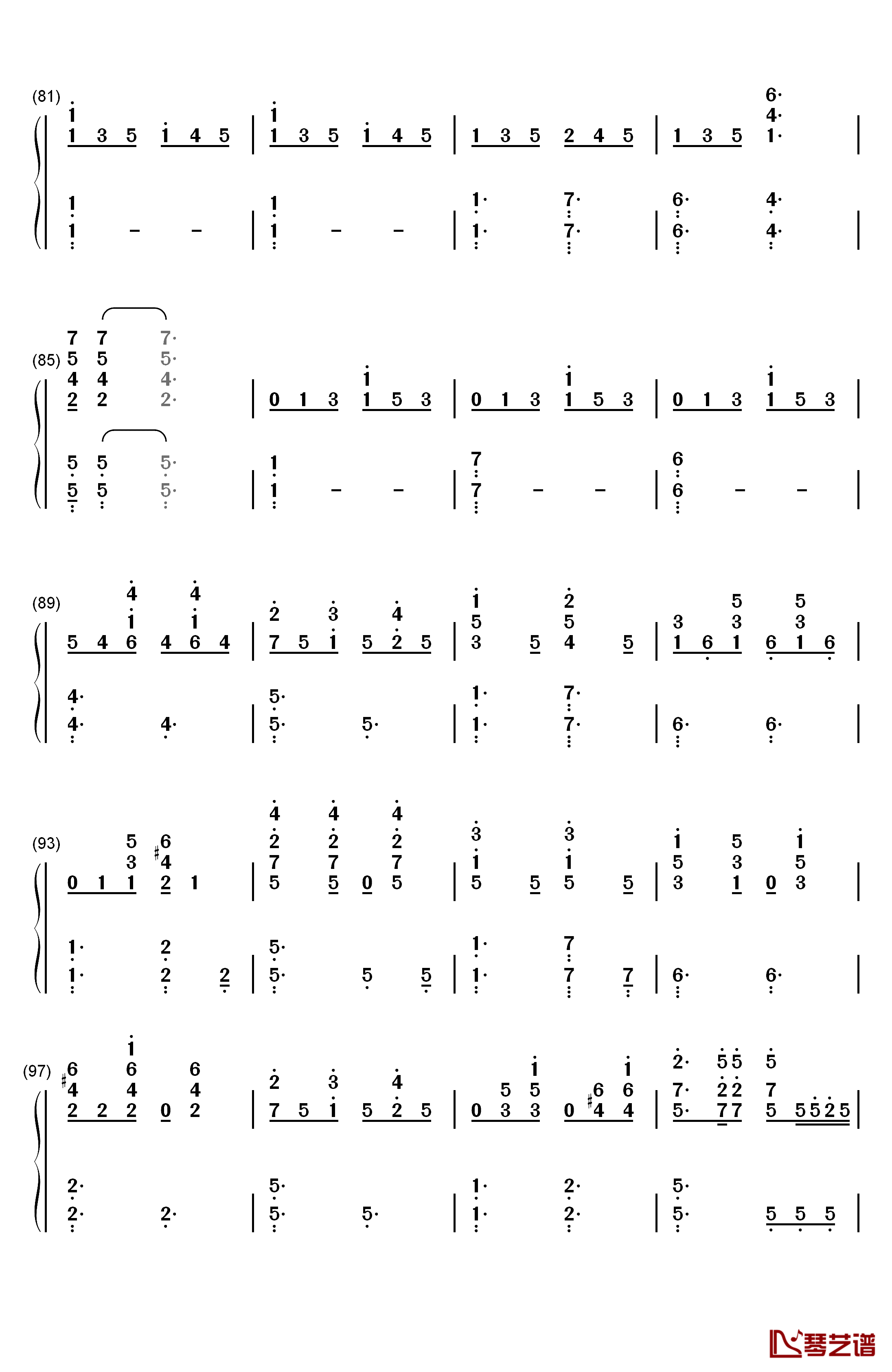 Somebody to Love钢琴简谱-数字双手-Queen5