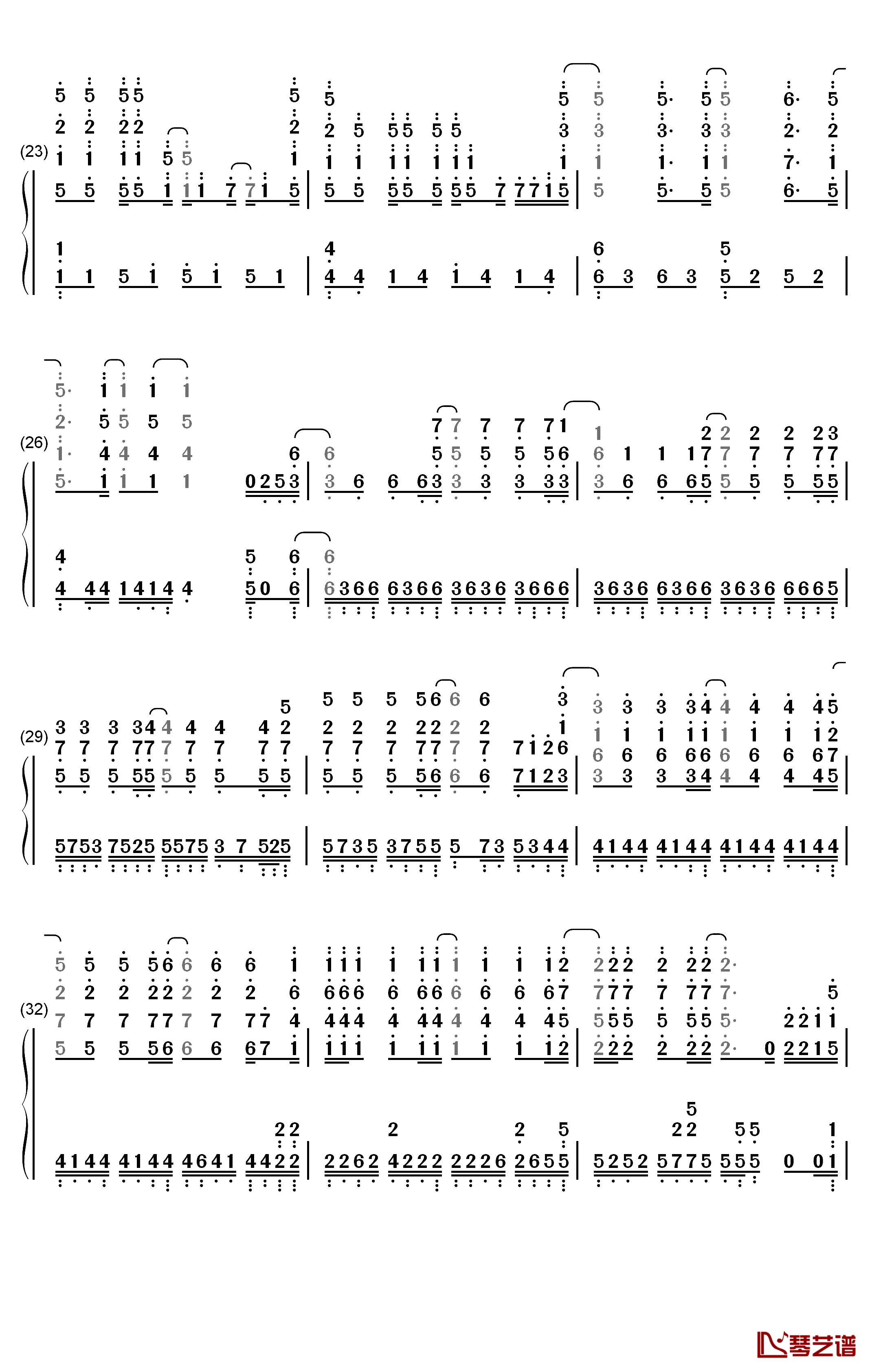 World End钢琴简谱-数字双手-FLOW3