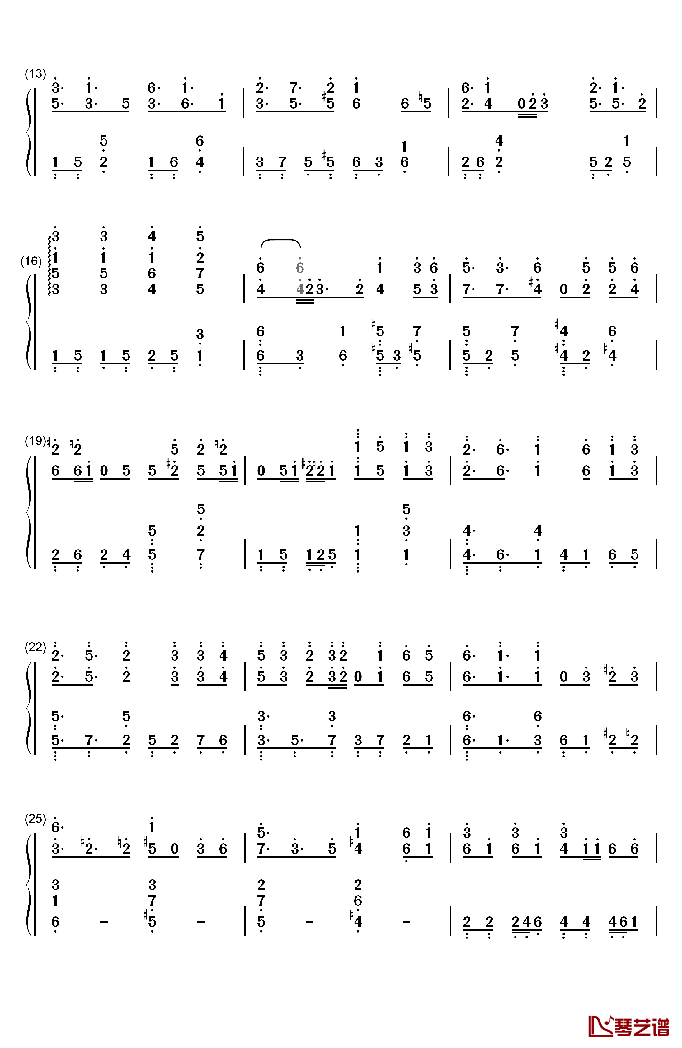 夕景イエスタデイ钢琴简谱-数字双手-じん (自然の敌P)2