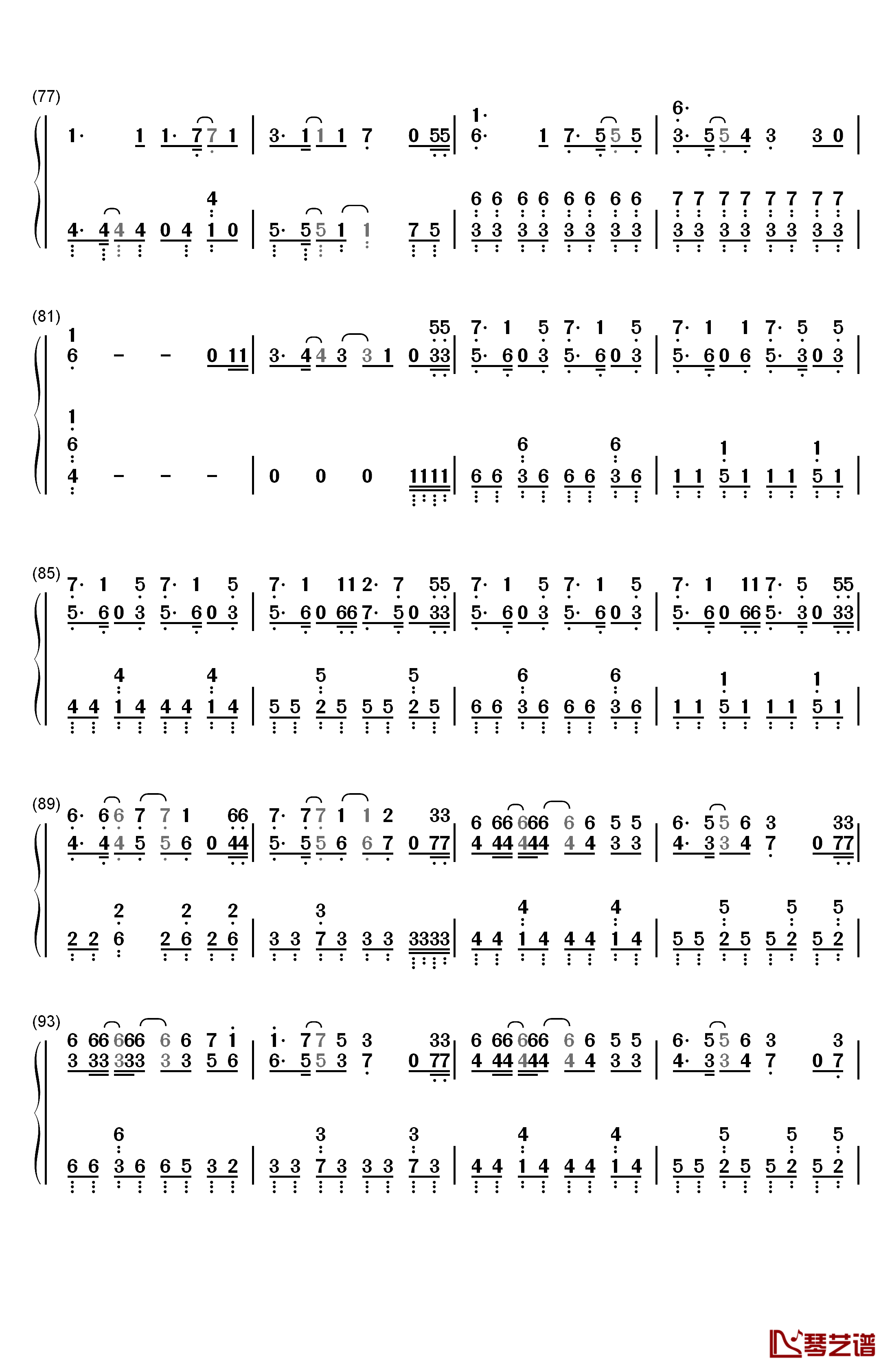 ロストワンの号哭钢琴简谱-数字双手-镜音リン5