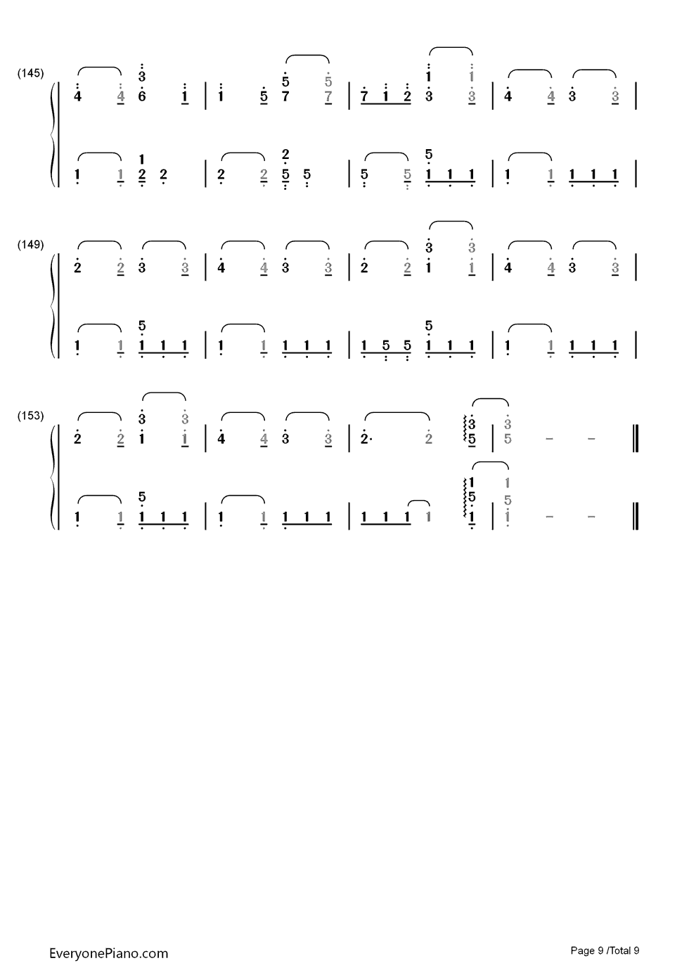 ノエルの夜钢琴简谱-数字双手-AKB489