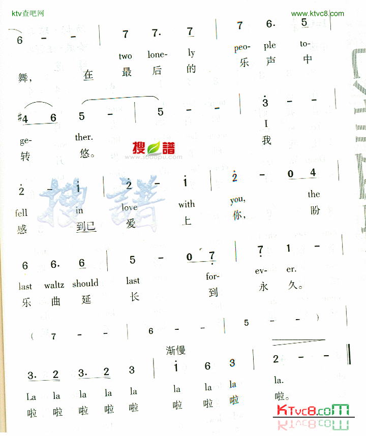 TheLastWaltz简谱1