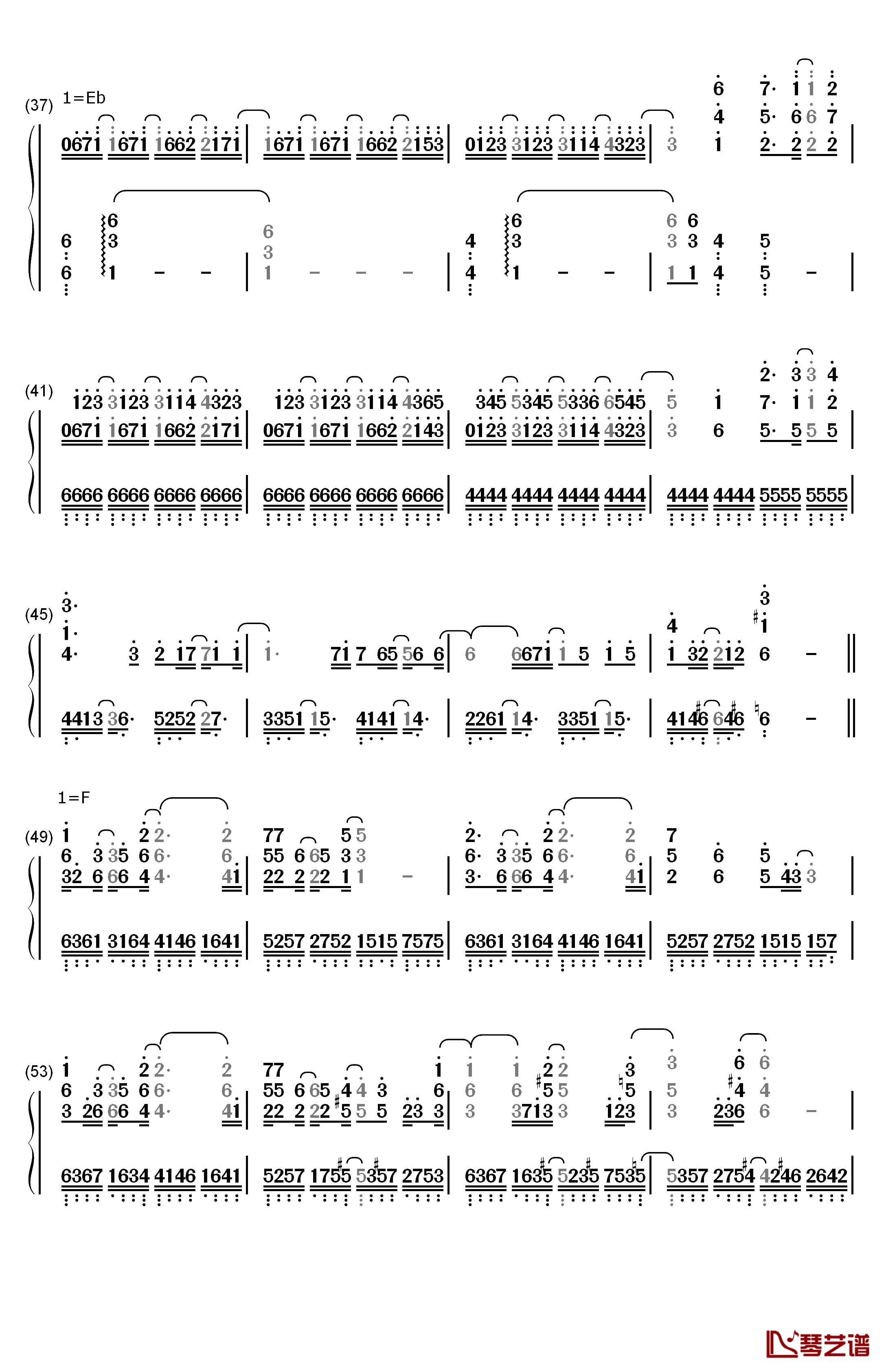 Invisible Date钢琴简谱-数字双手-sweet ARMS3