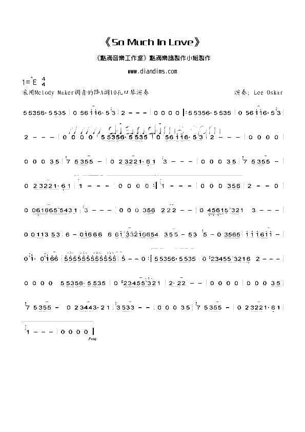 SoMuchInLove简谱1