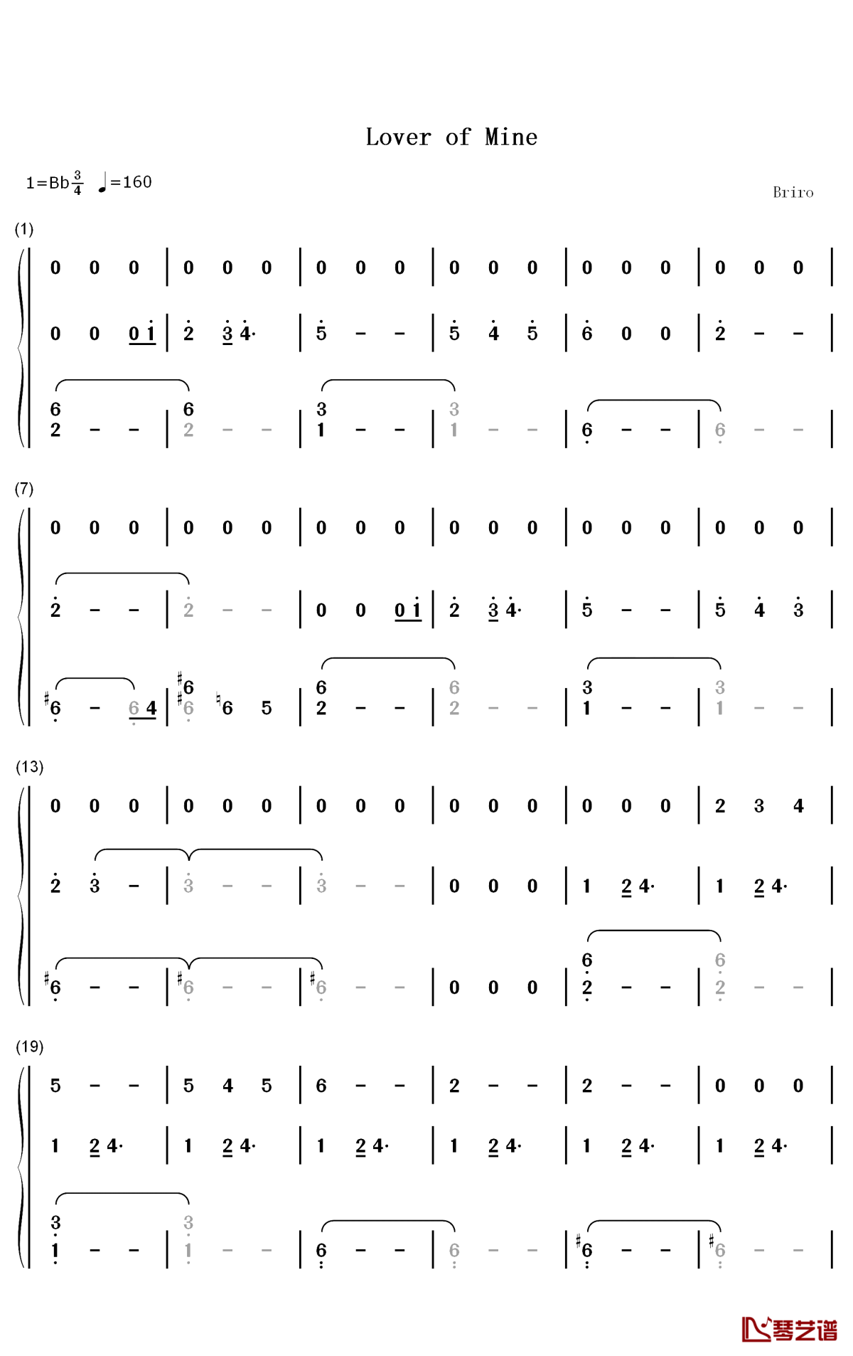 Lover of Mine钢琴简谱-数字双手-5 Seconds of Summer1