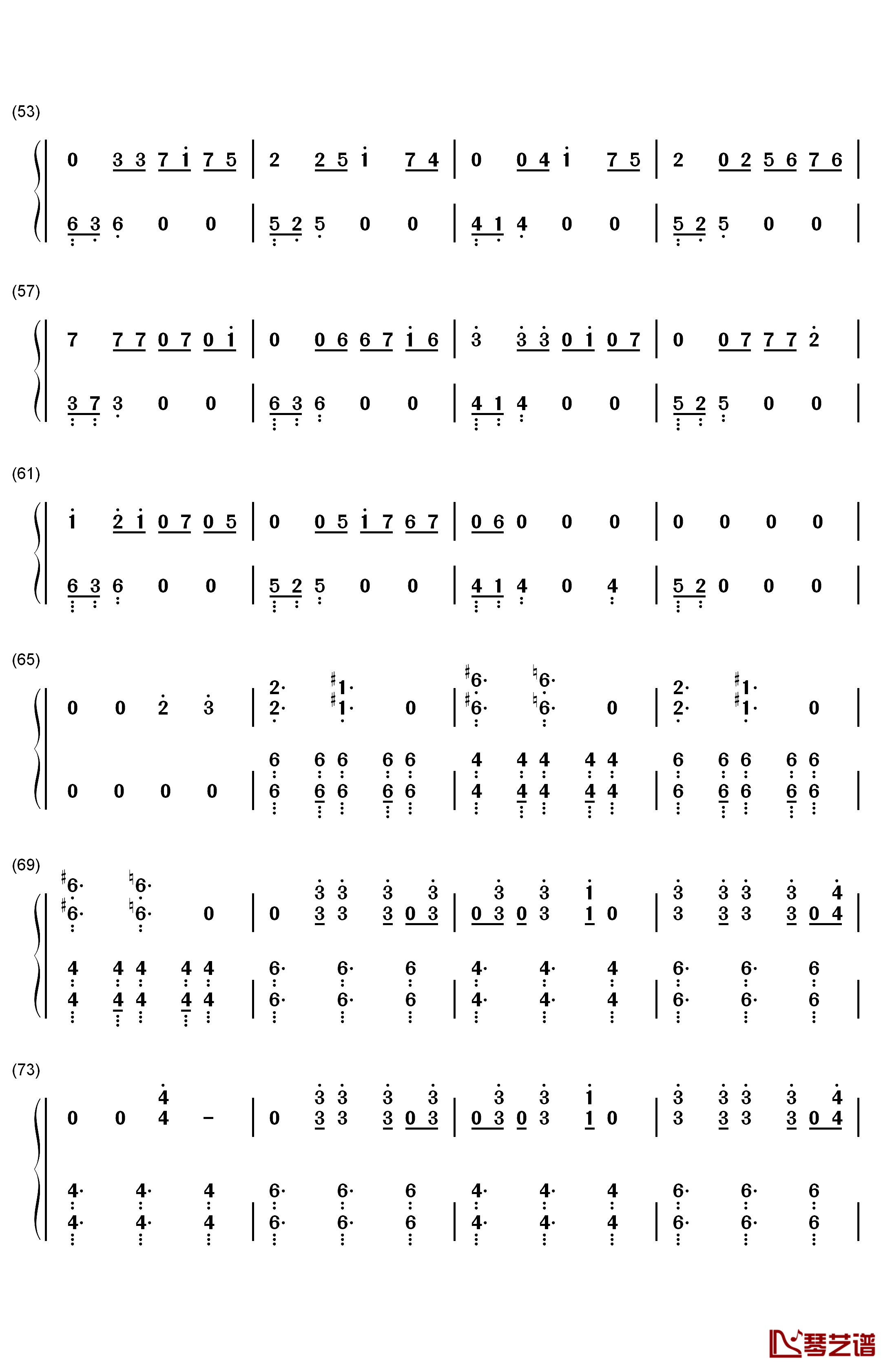 Monsoon钢琴简谱-数字双手-Tokio Hotel3