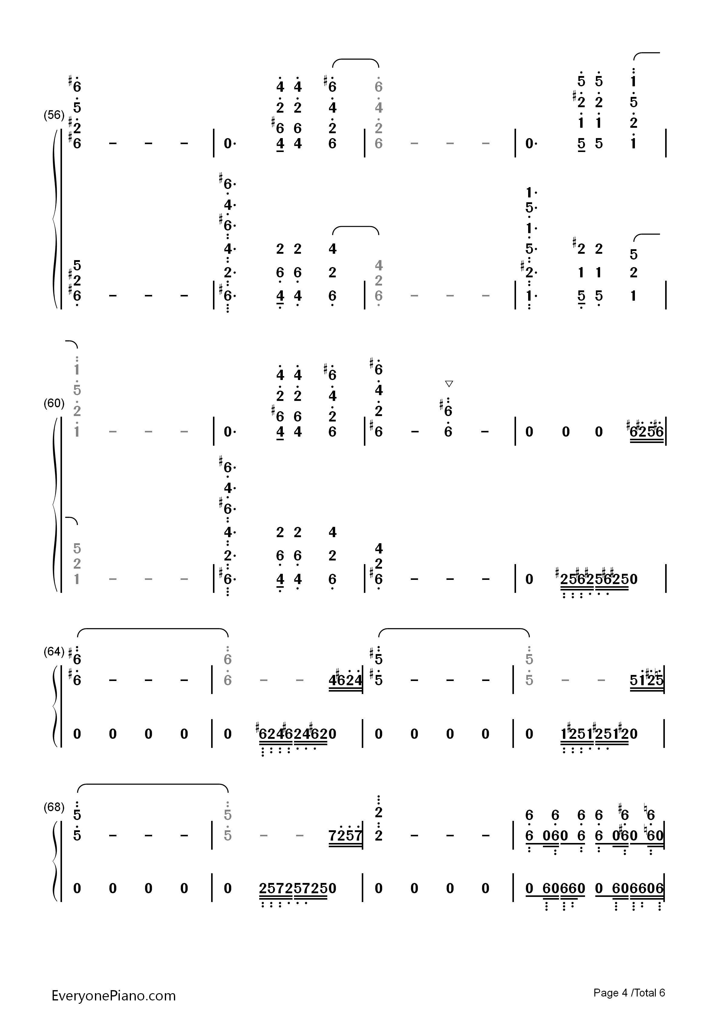 蜂鸟（Kolibre）钢琴简谱-马克西姆 Maksim演唱4