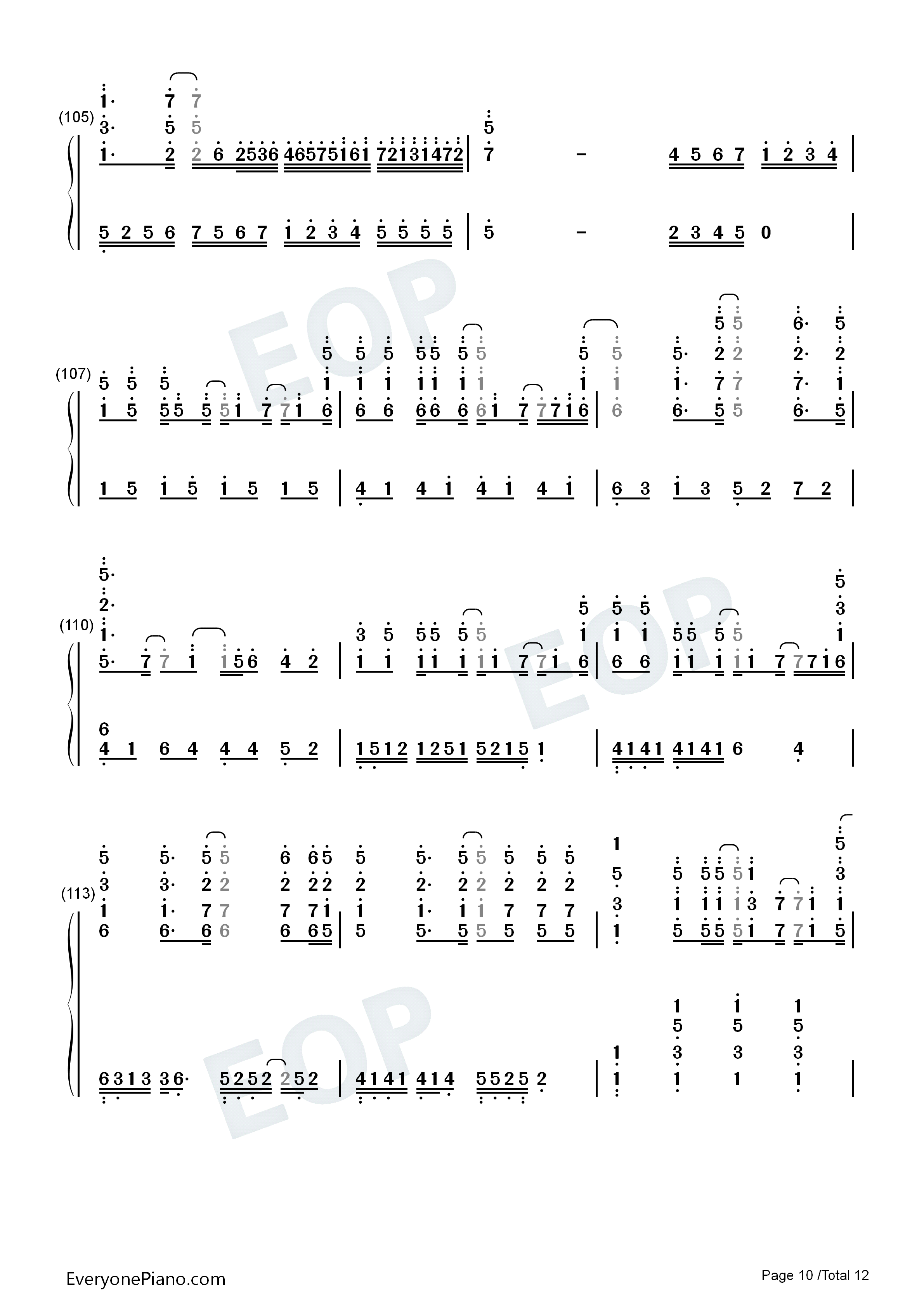 World End钢琴简谱-FLOW演唱10