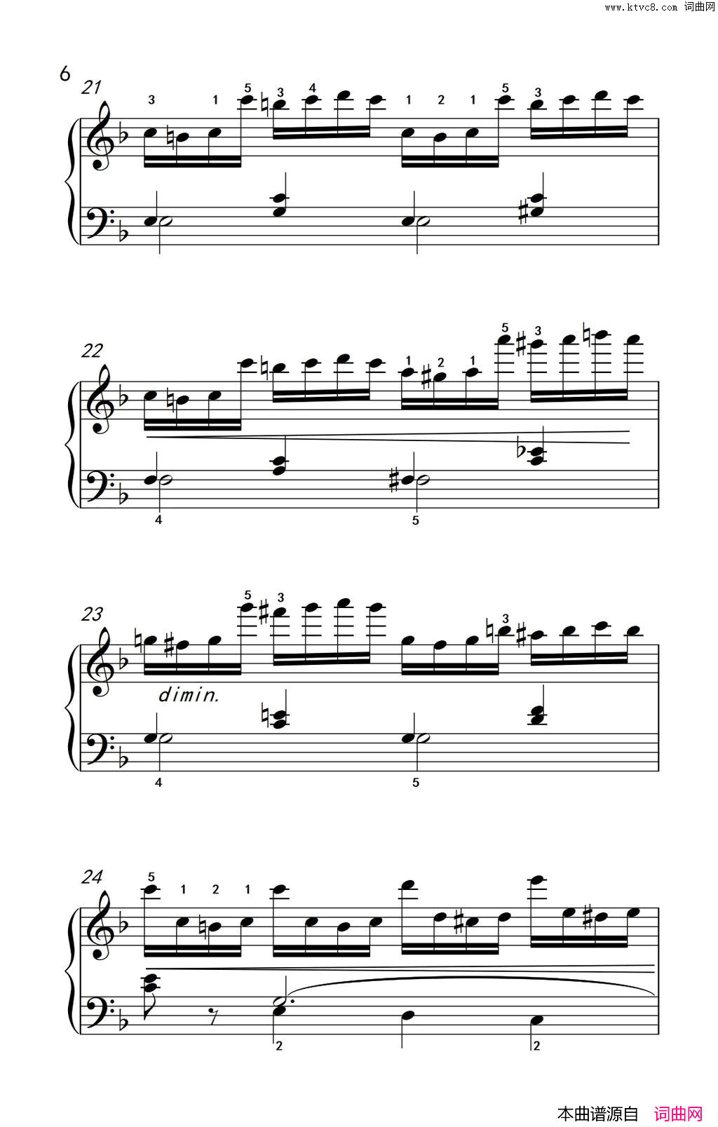 第七级2.练习曲中央音乐学院钢琴业余考级教程7-9级第七级2.练习曲中央音乐学院 钢琴业余考级教程 7-9级简谱1