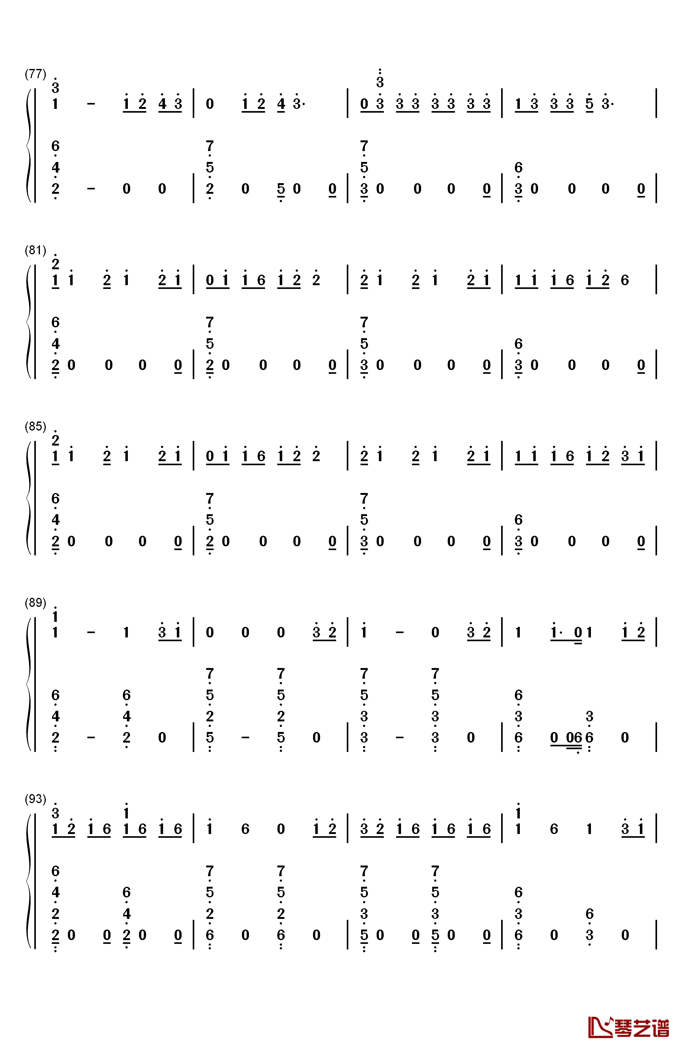 Dawn Of Us钢琴简谱-数字双手-王嘉尔5