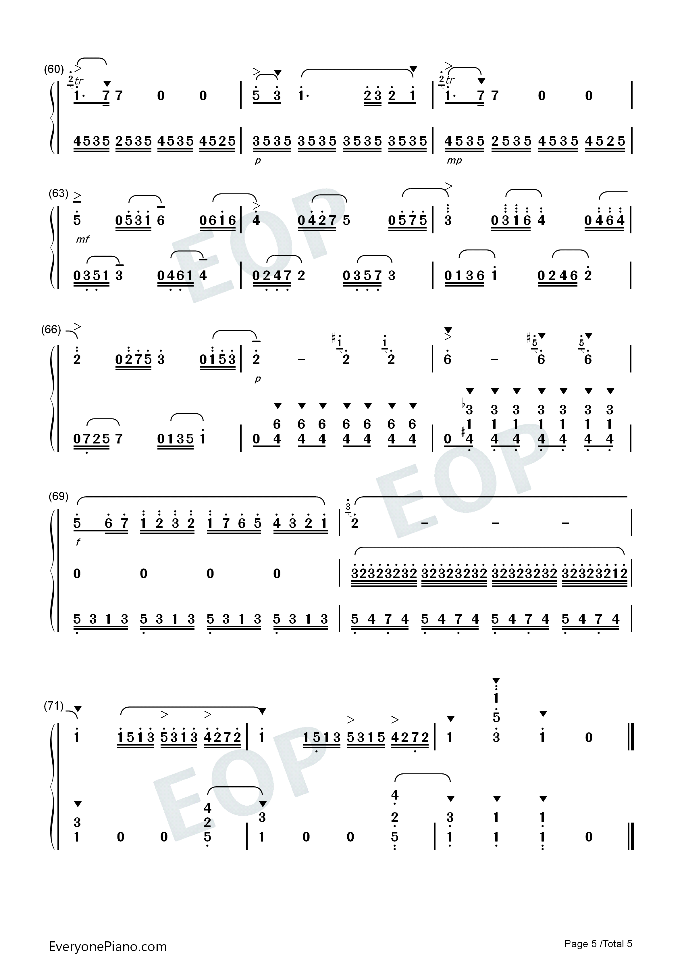 C大调奏鸣曲钢琴简谱-莫扎特演唱5