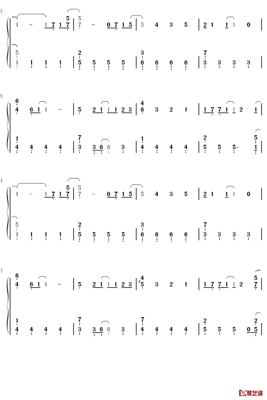 オーマイガー！钢琴简谱-数字双手-NMB4810