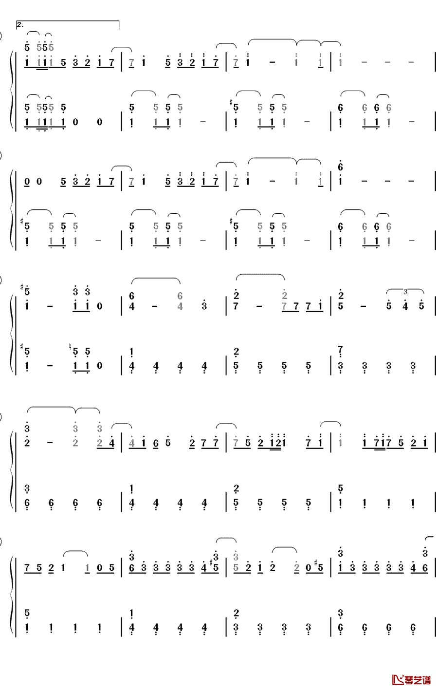 ココロ空モヨウ钢琴简谱-数字双手-関ジャニ∞5