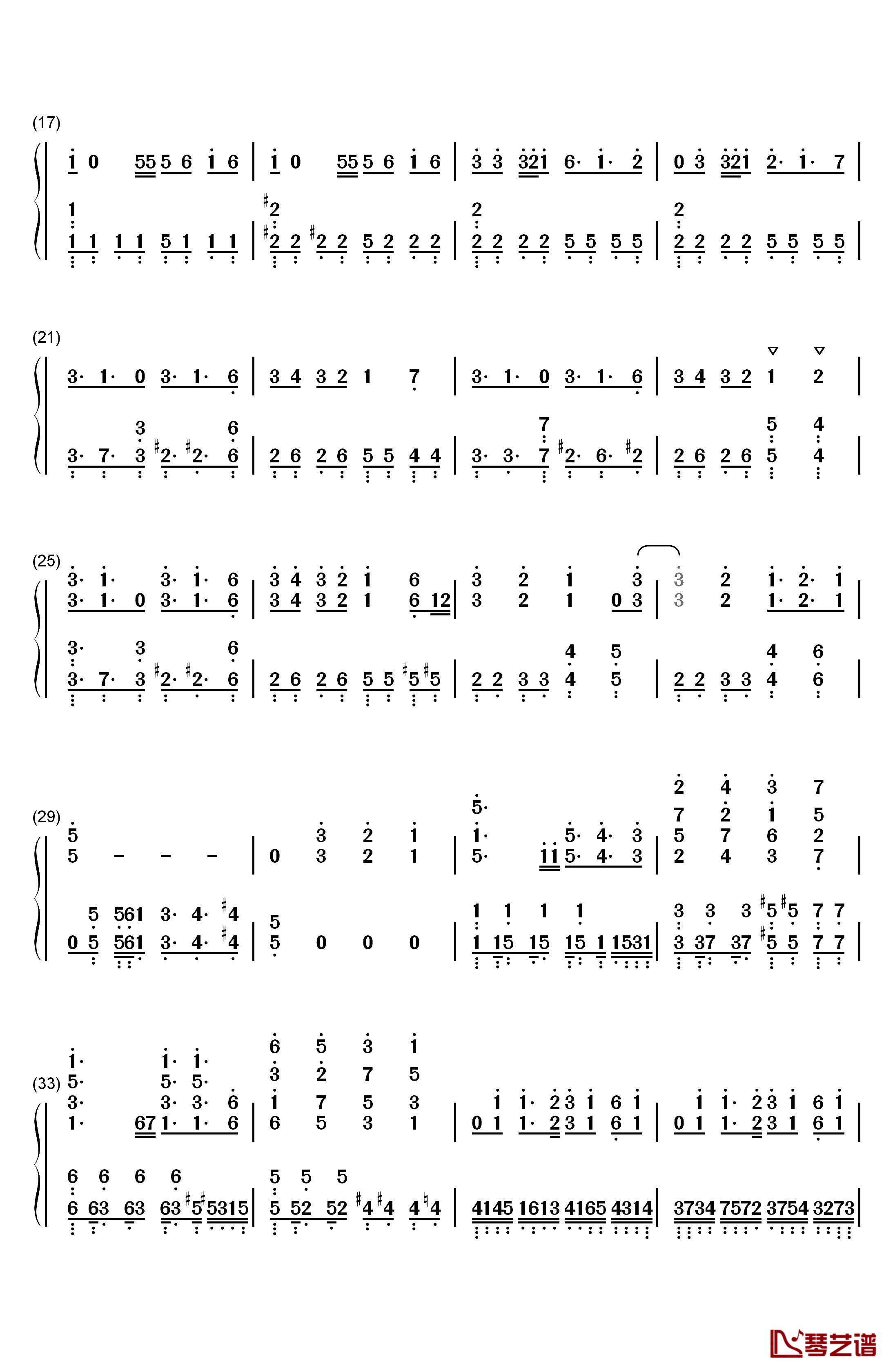 ぼなぺてぃーと♡S钢琴简谱-数字双手-Blend·A2