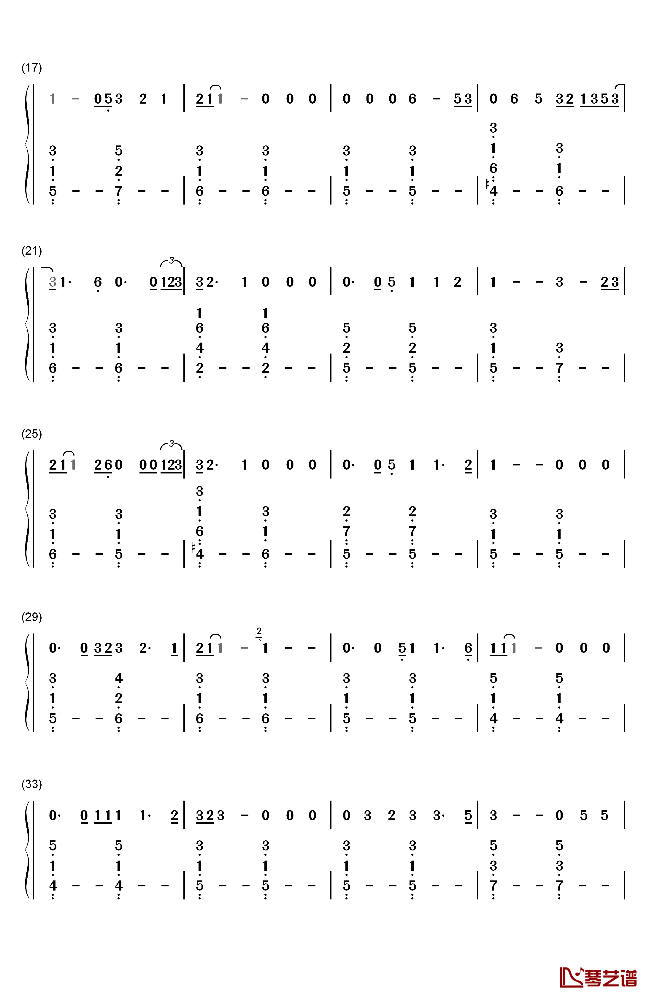 Sandcastles钢琴简谱-数字双手-Beyoncé2