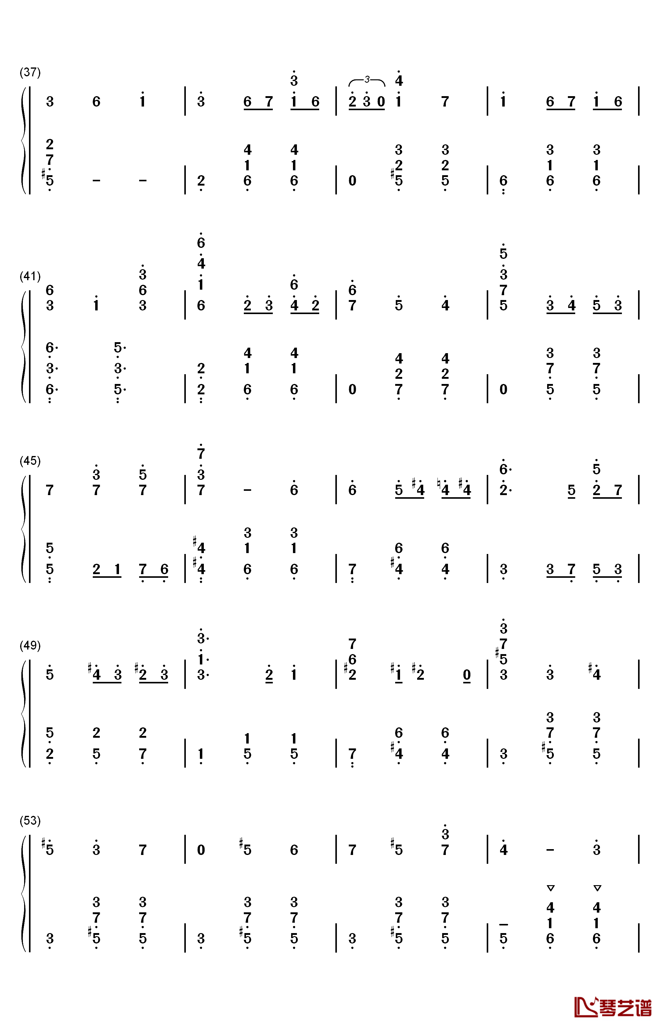 人生的旋转木马钢琴简谱-数字双手-久石让3