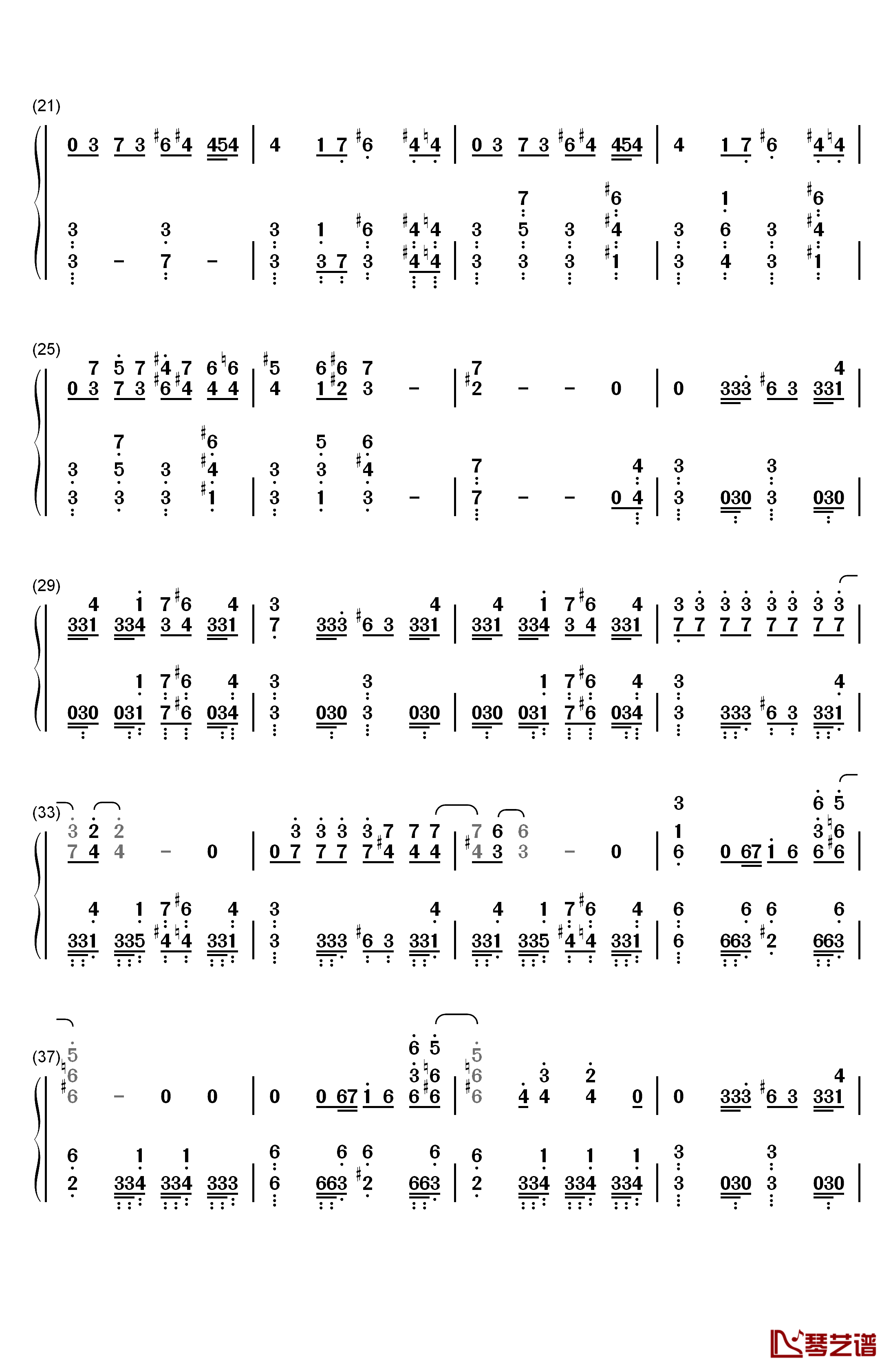 Cirice钢琴简谱-数字双手-Ghost2