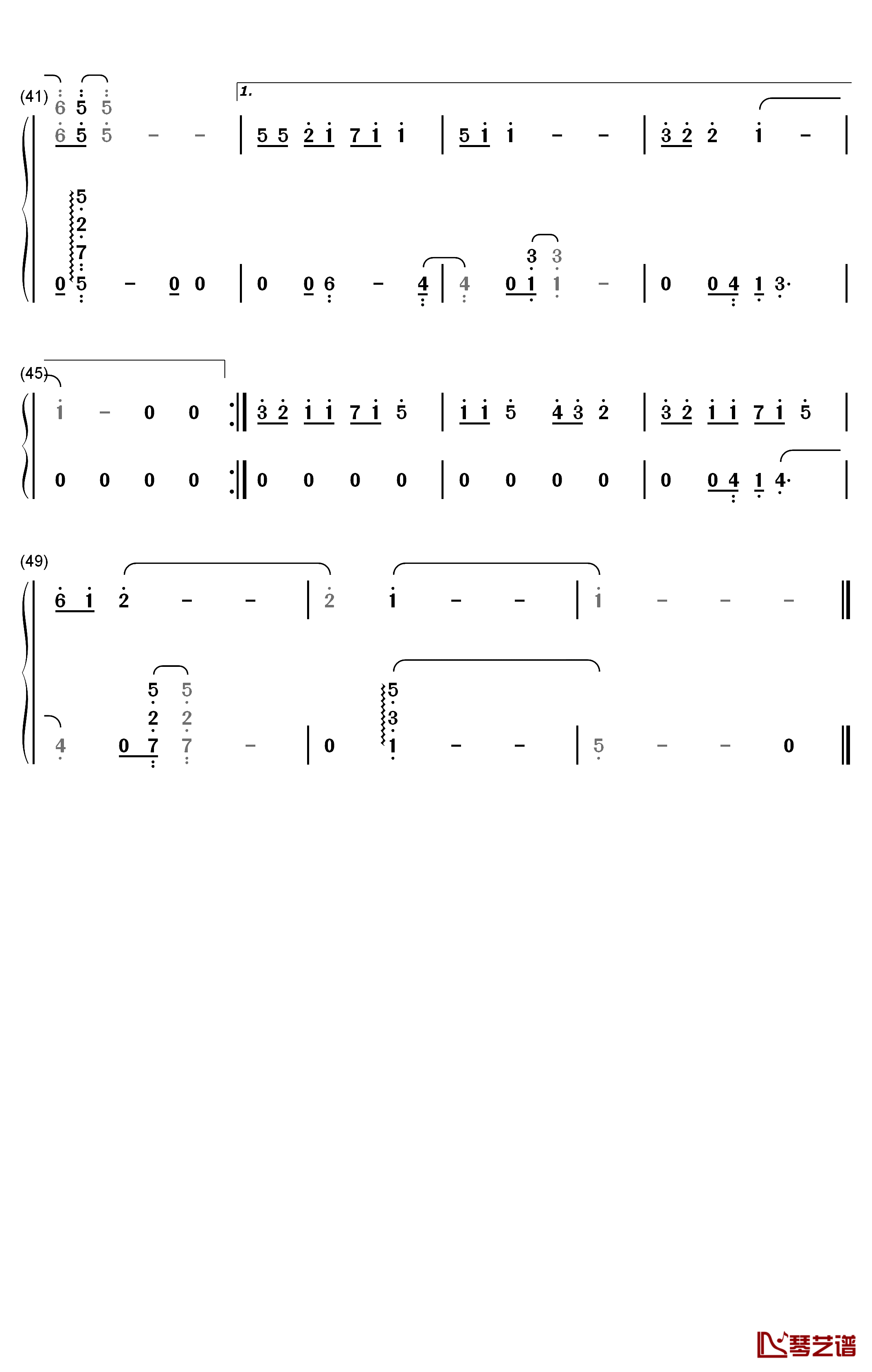 荣耀的战场钢琴简谱-数字双手-R1SE3