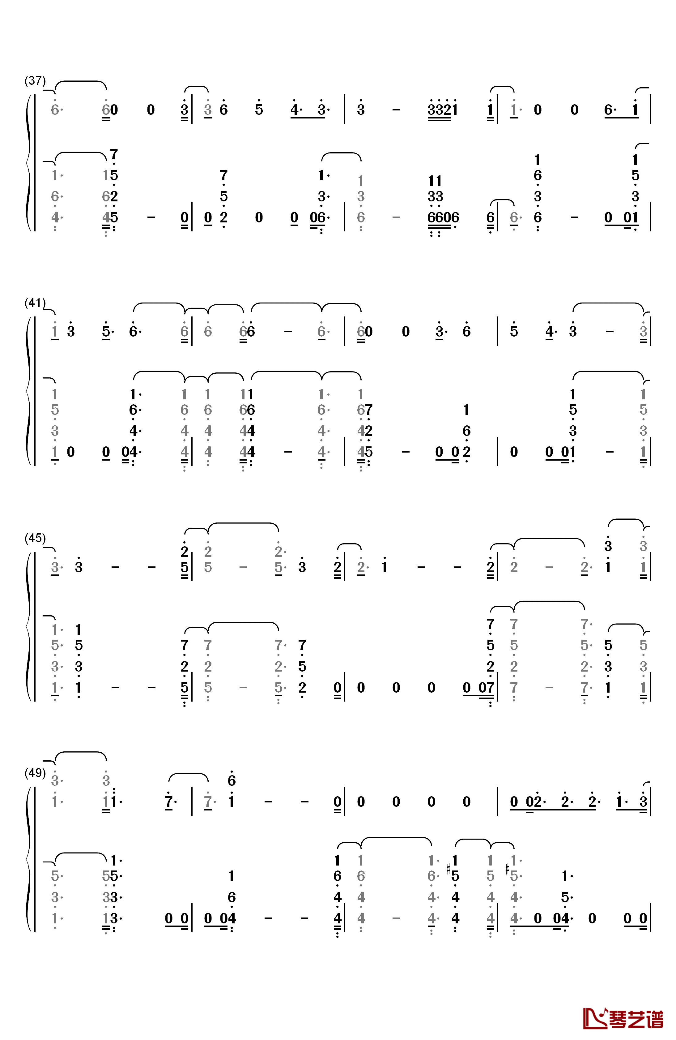 You Are The Reason钢琴简谱-数字双手-Calum Scott3