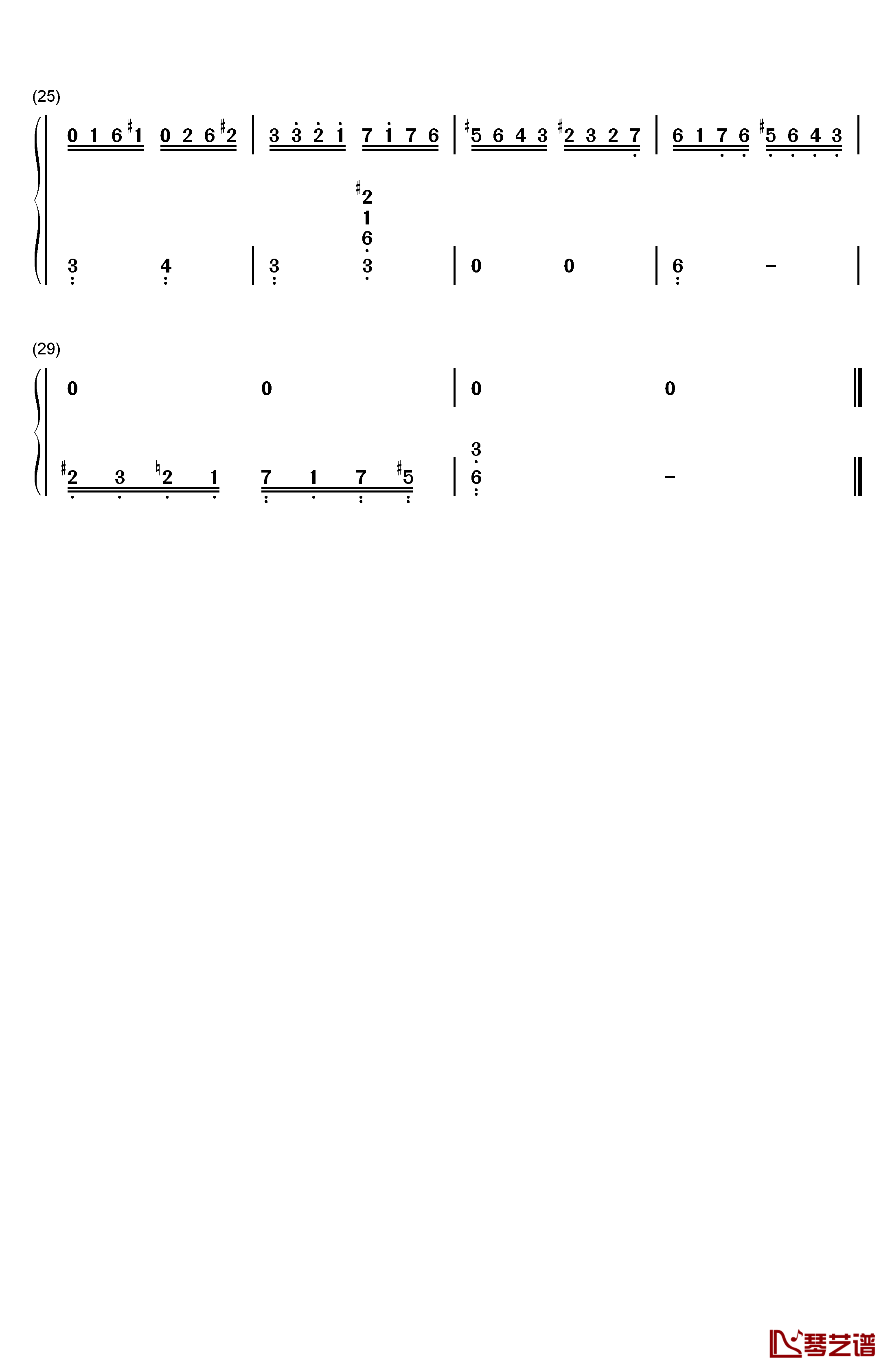 LAccordeur钢琴简谱-数字双手-舒曼2