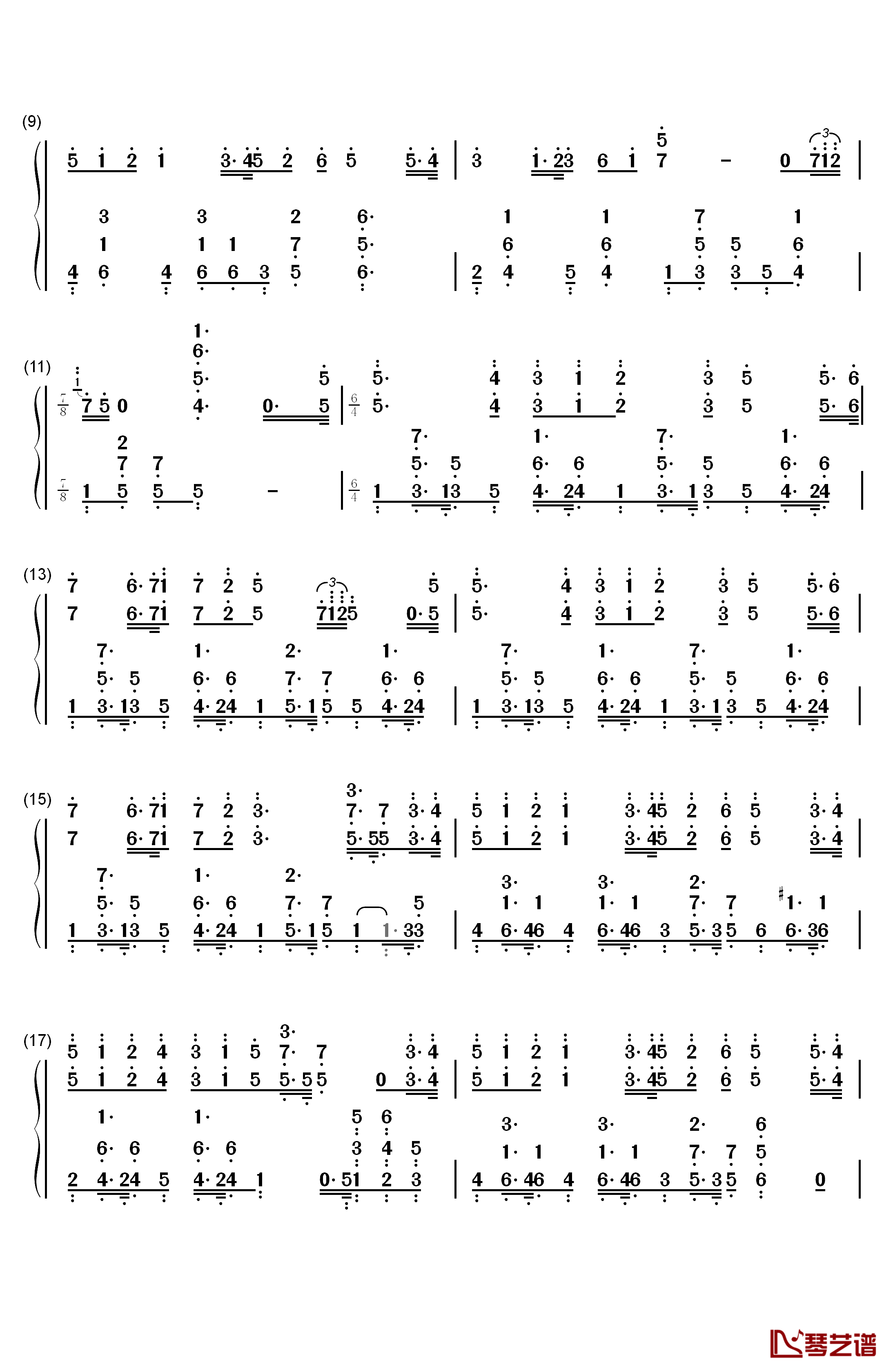 贵女とお茶を钢琴简谱-数字双手-Factory Noise&AG2