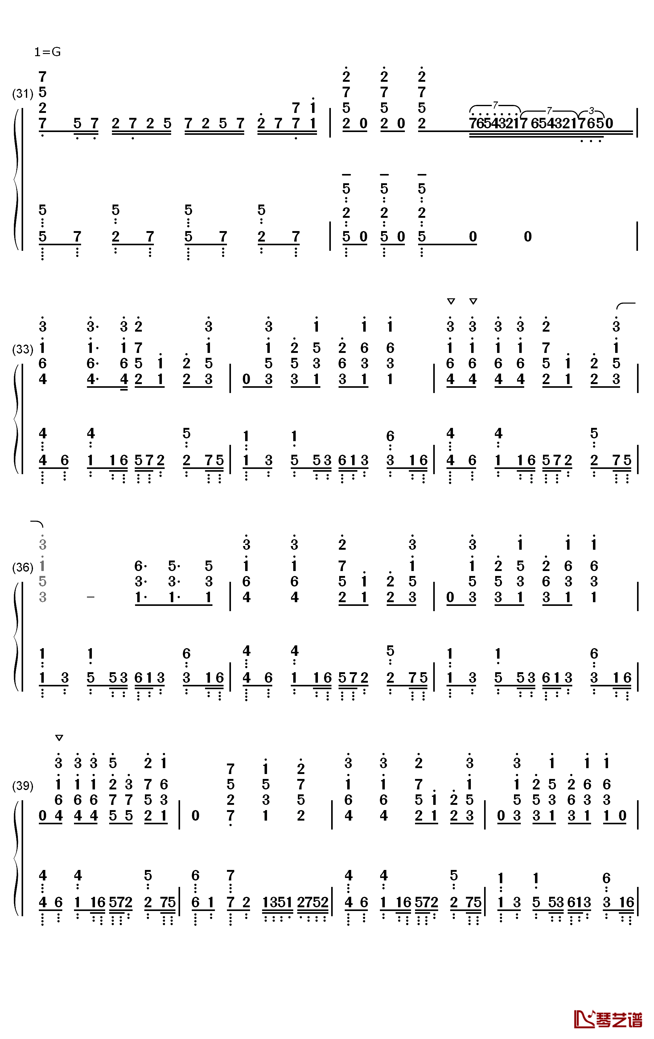 スマイルスキル=スキスキル钢琴简谱-数字双手-麦露 烈娜 梅维丝 珀琳3