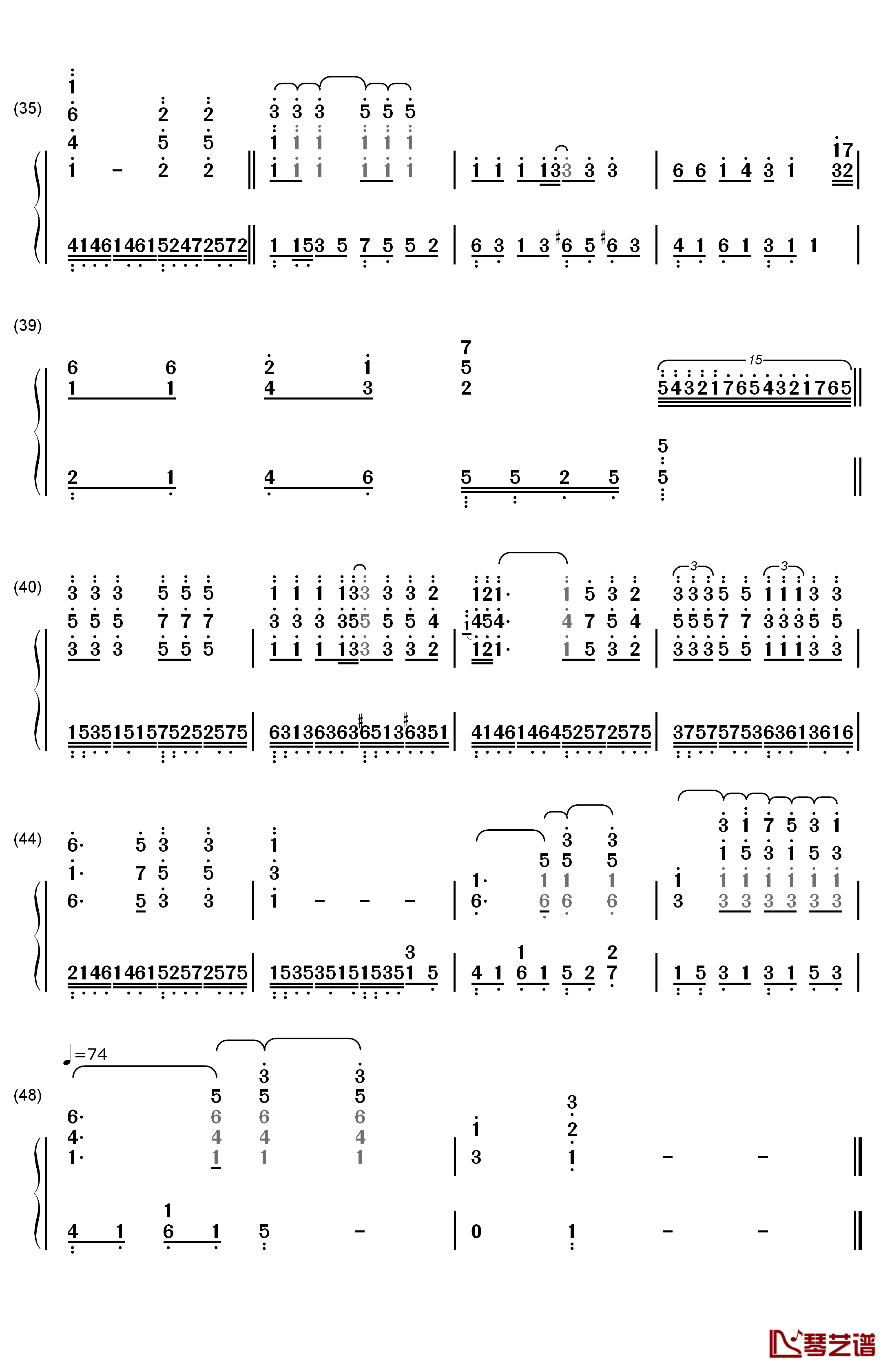 A Little Love钢琴简谱-数字双手-冯曦妤3