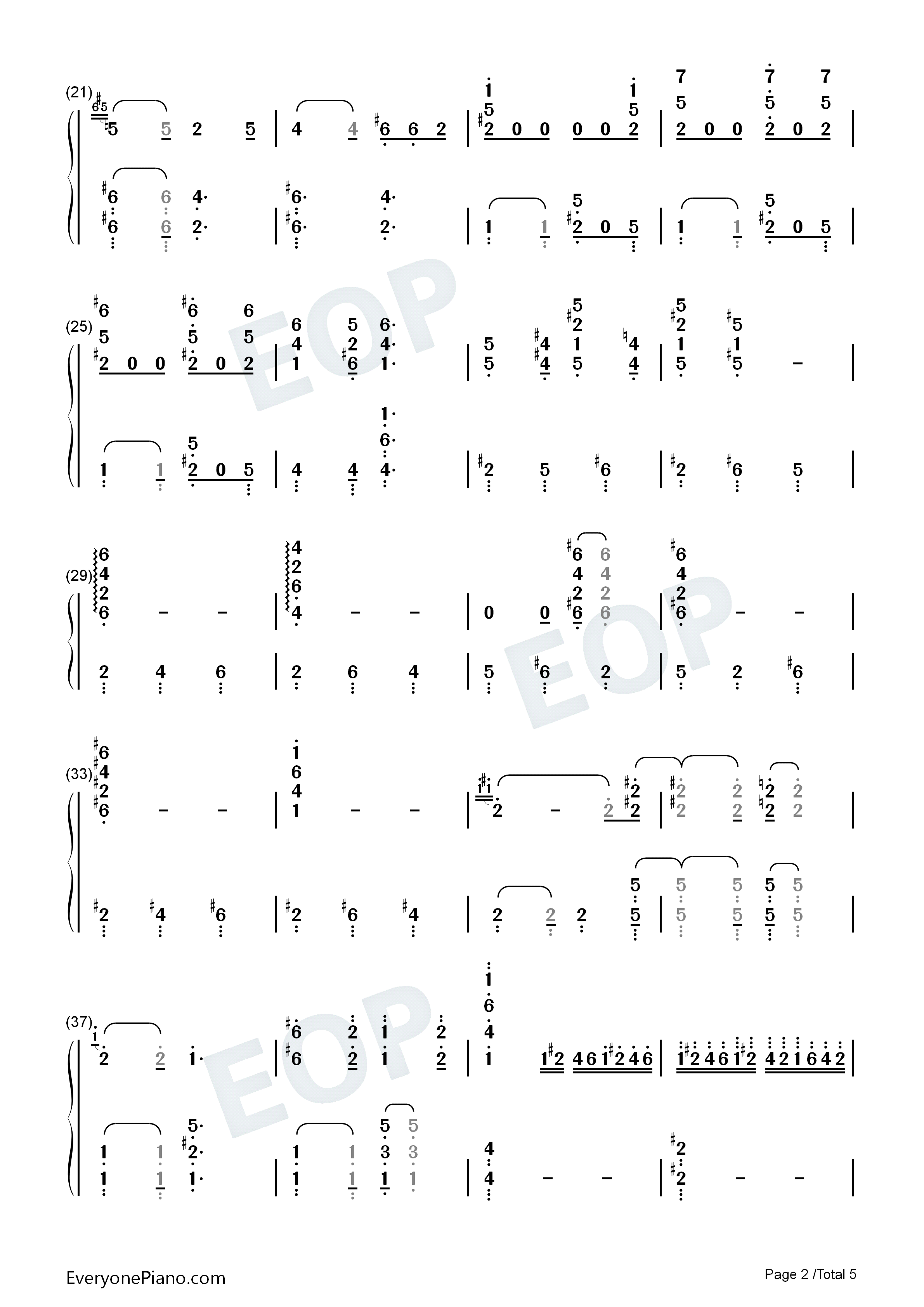 君は天然色钢琴简谱-大泷咏一演唱2