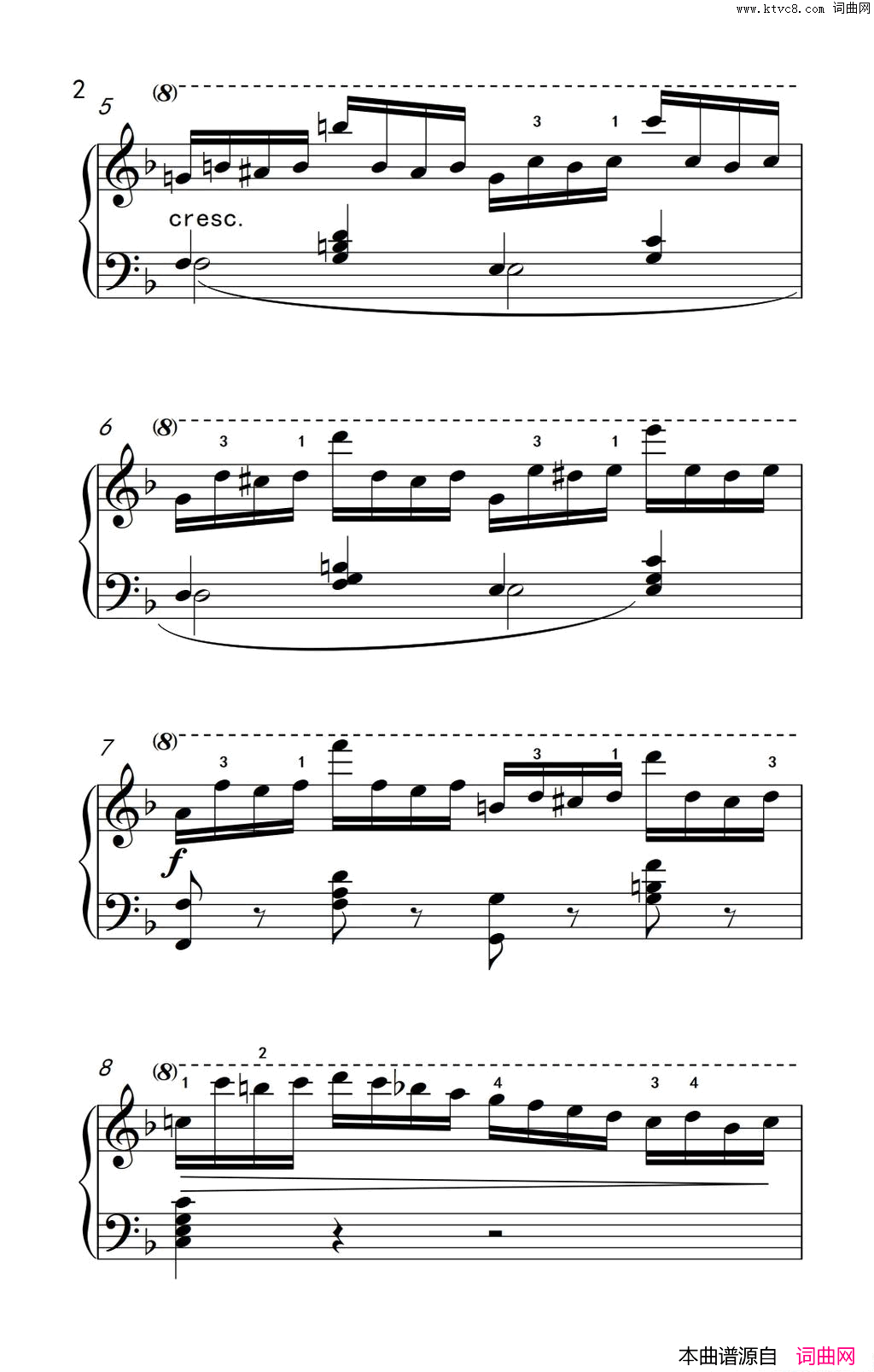第七级2.练习曲中央音乐学院钢琴业余考级教程7-9级第七级2.练习曲中央音乐学院 钢琴业余考级教程 7-9级简谱1