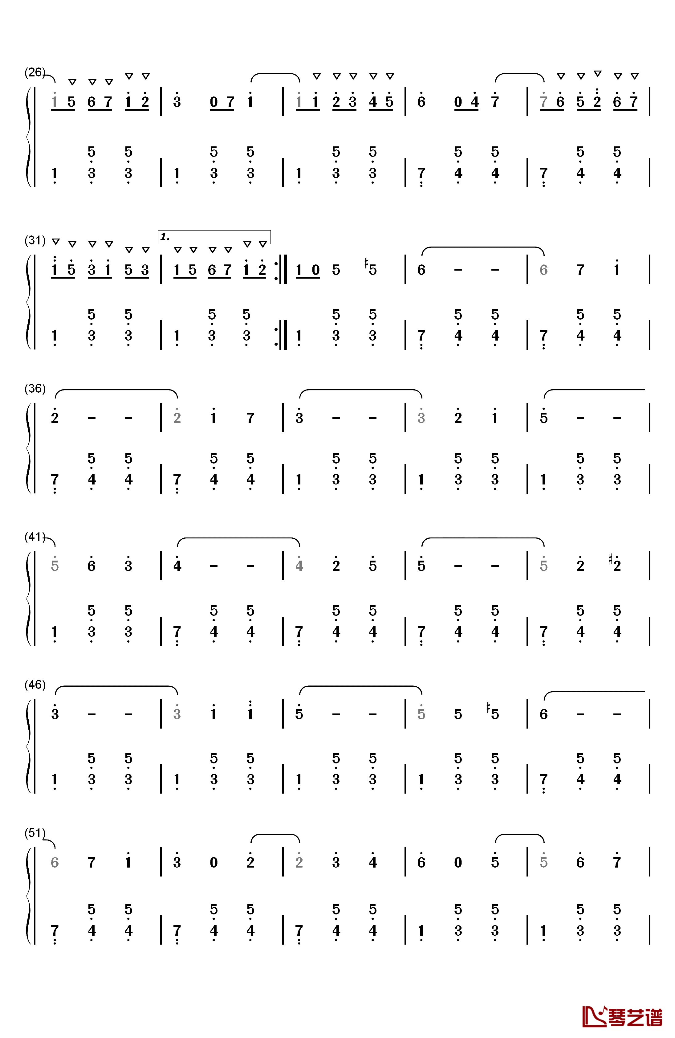 浮士德圆舞曲钢琴简谱-数字双手-夏尔•古诺2