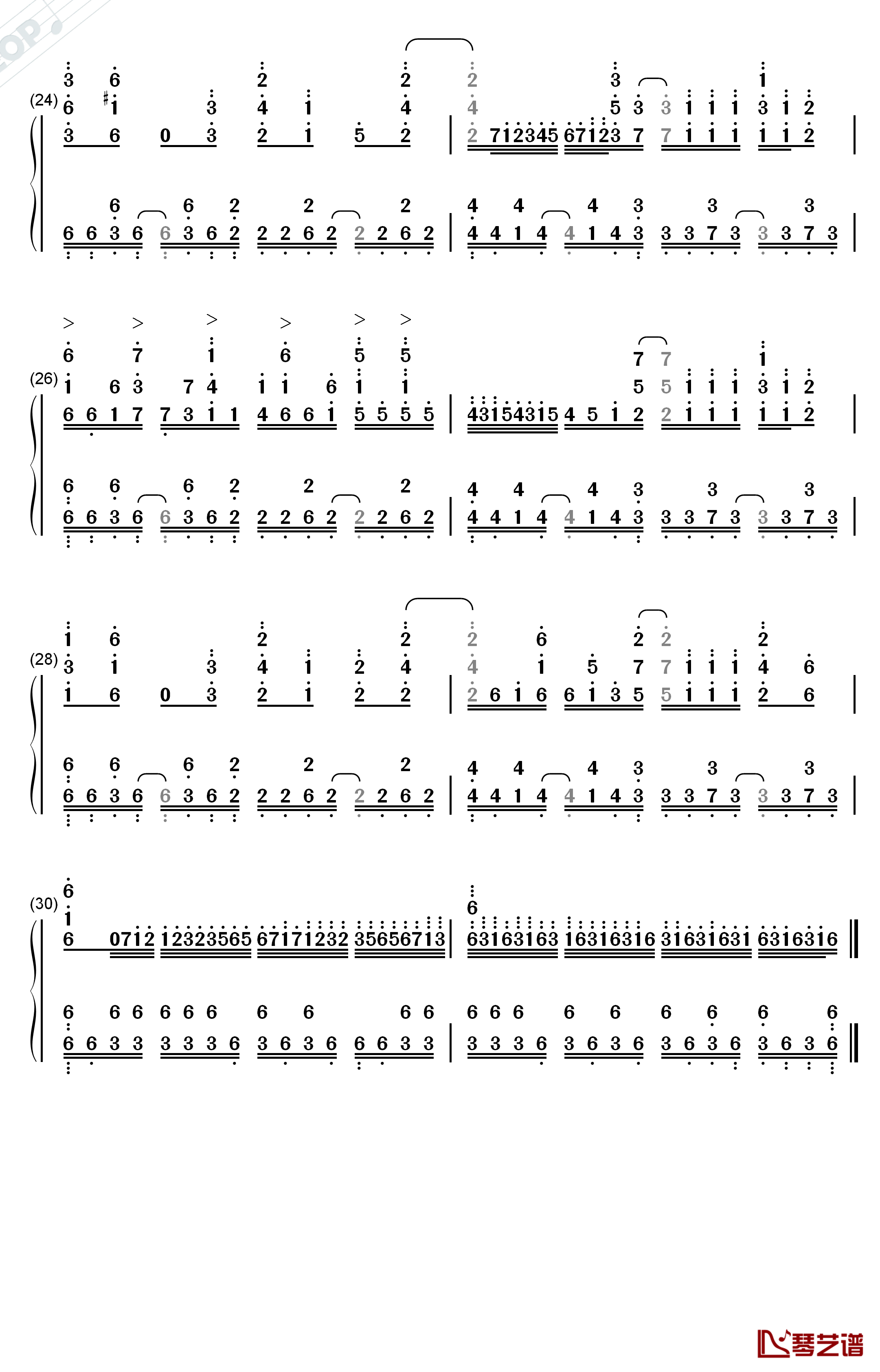 FLARE钢琴简谱-数字双手-Void_Chords LIO3