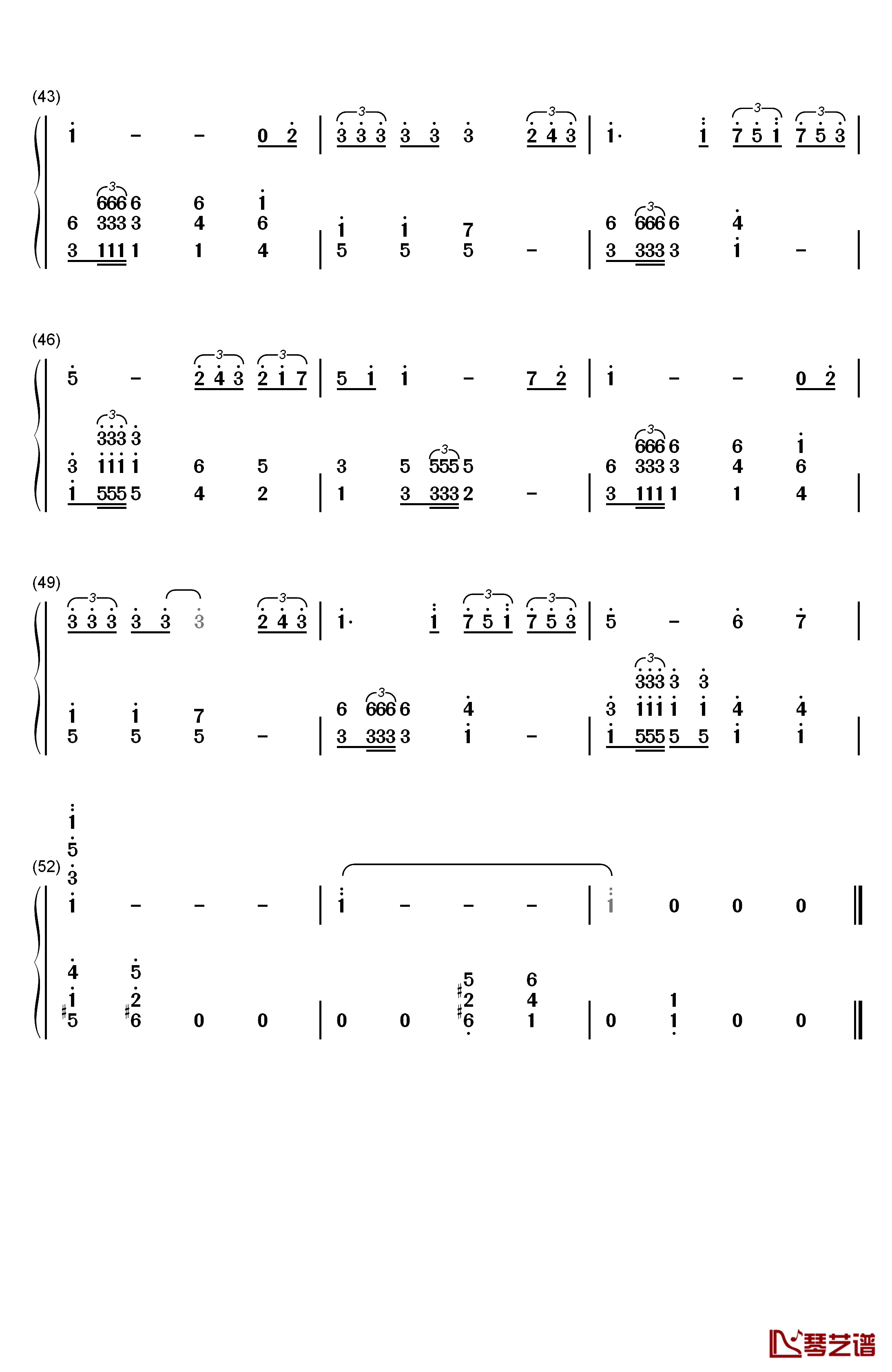 Time to Say Goodbye钢琴简谱-数字双手-安德烈·波伽利  莎拉·布莱曼4