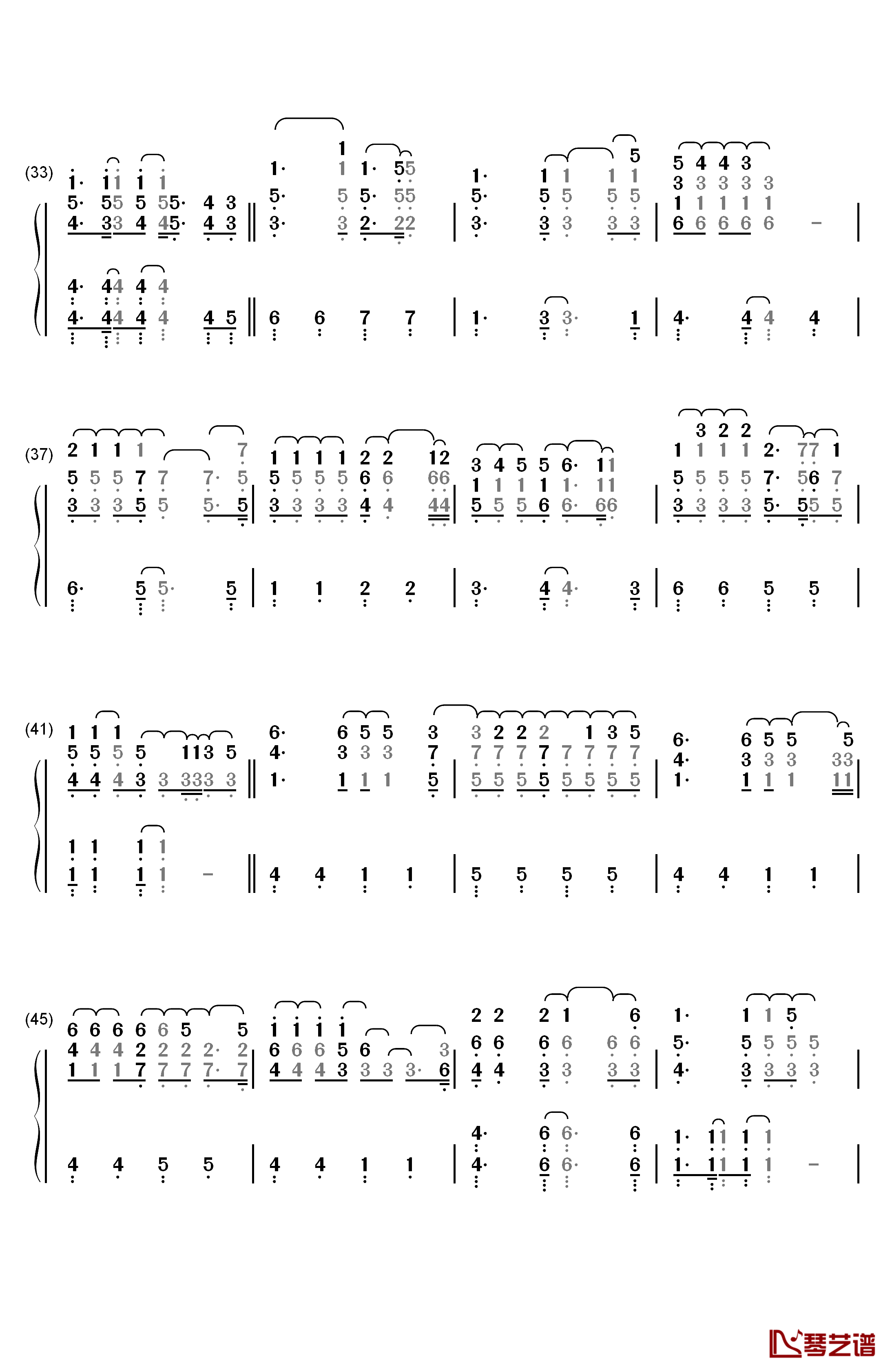 True Colors钢琴简谱-数字双手-Cyndi Lauper3