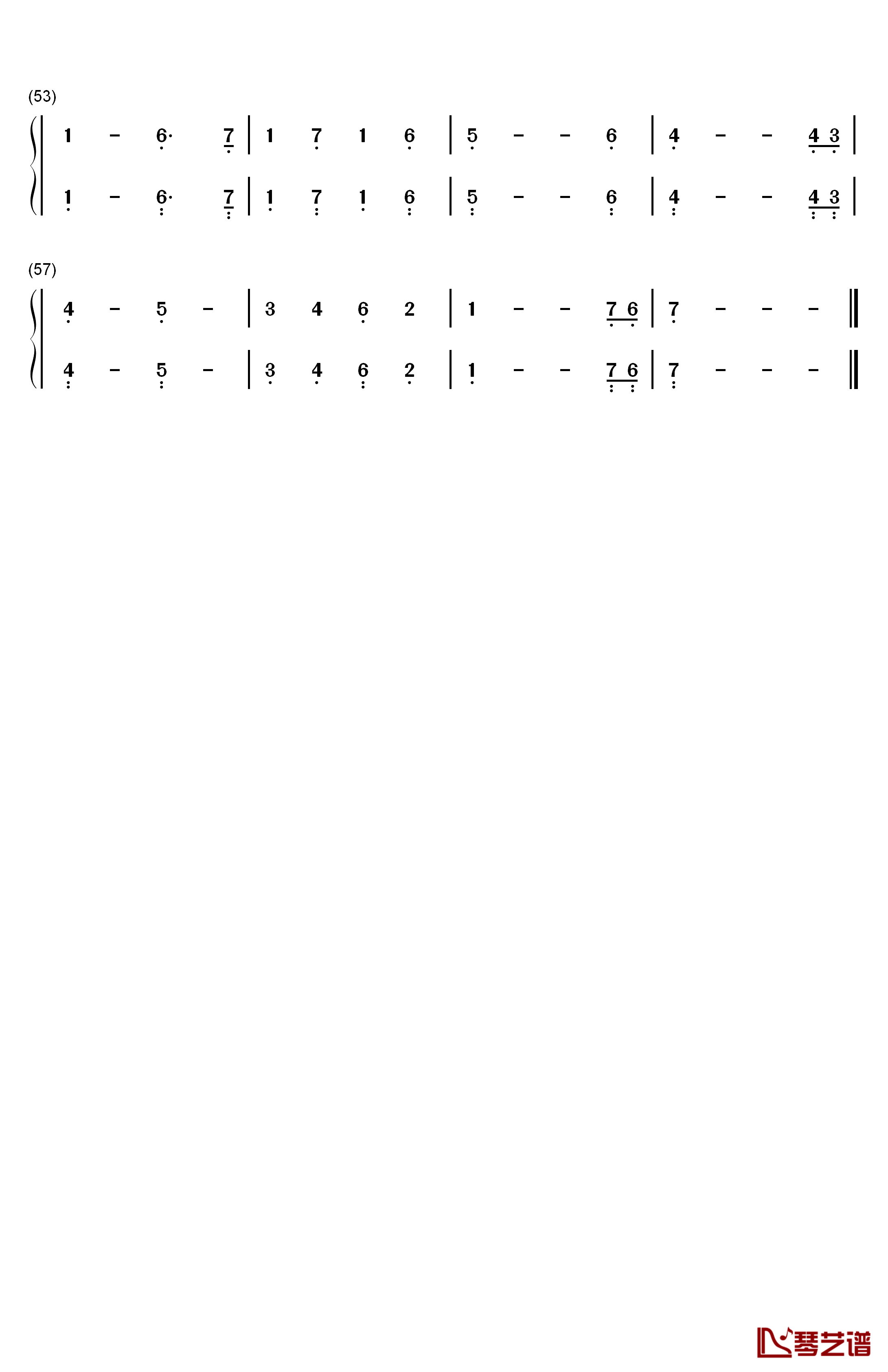 阿法利亚BGM钢琴简谱-数字双手-阿法利亚3