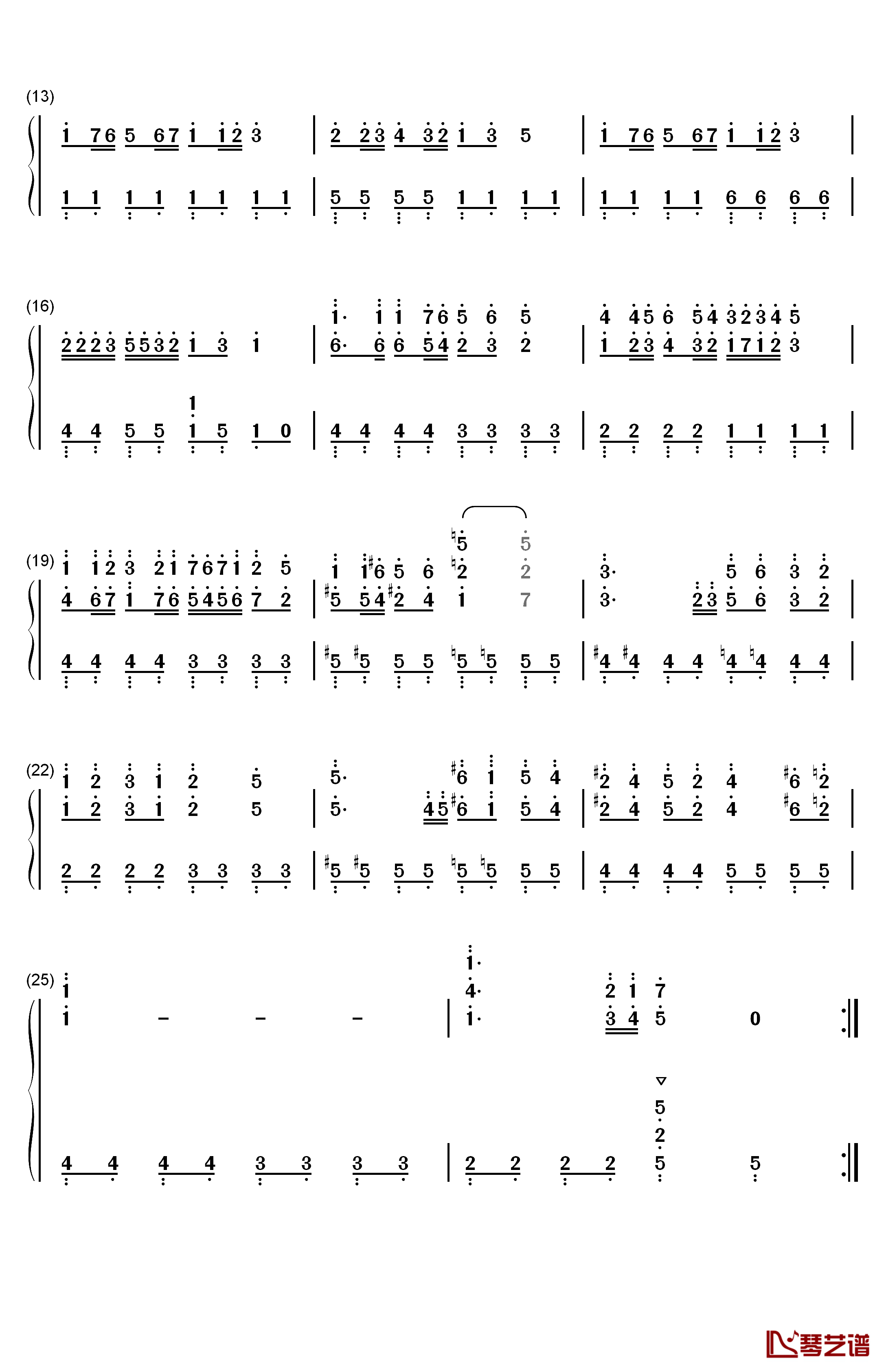 Sky High钢琴简谱-数字双手-石川淳2