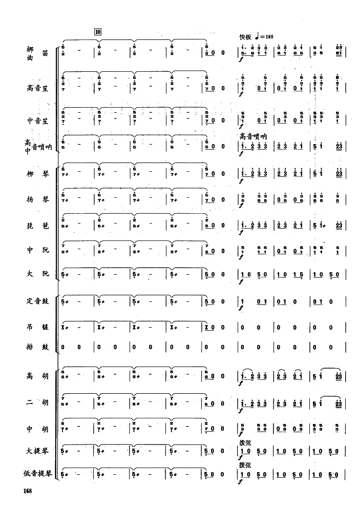 欢腾的节日简谱-合奏曲演唱-作曲：朱晓谷词曲1