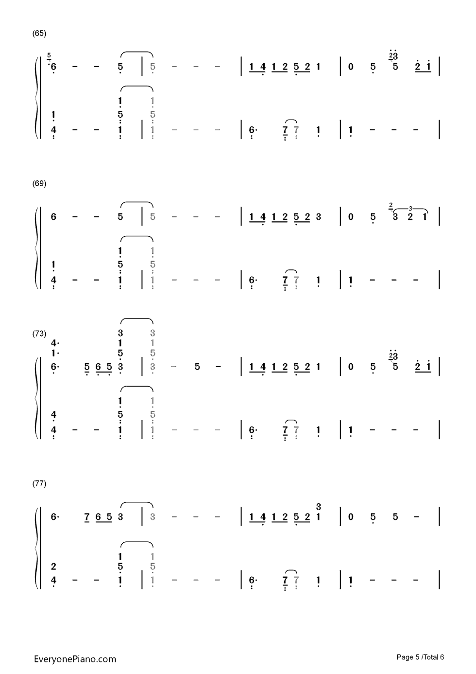 Purpose钢琴简谱-数字双手-Justin Bieber5