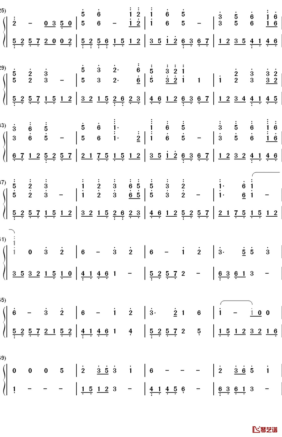 心愿（仙剑5）钢琴简谱-数字双手-陈依婷2