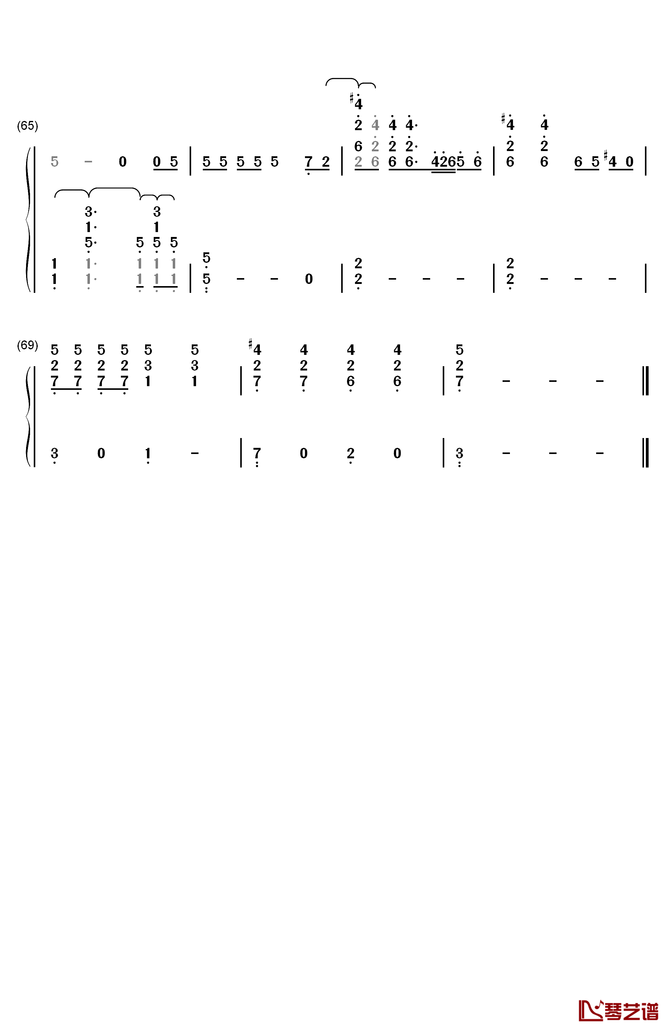 Lost钢琴简谱-数字双手-Coldplay5