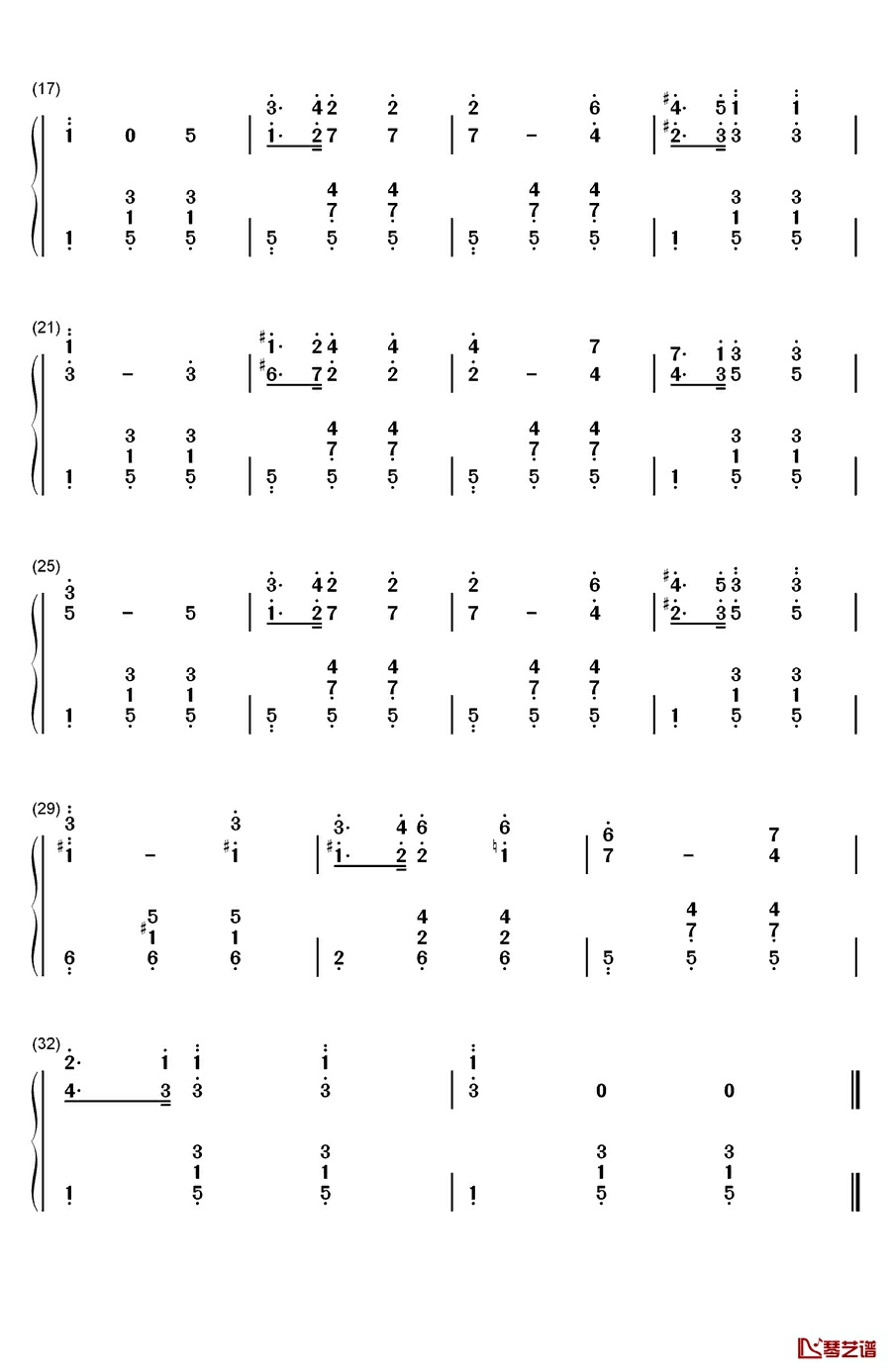 前奏曲钢琴简谱-数字双手-肖邦2