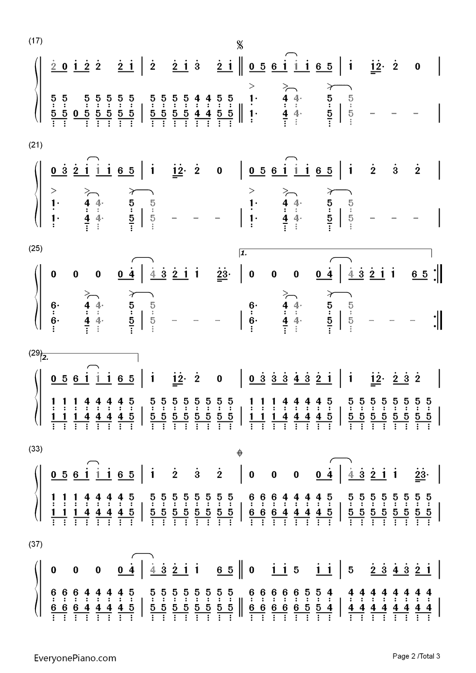 Where Do Broken Hearts Go钢琴简谱-数字双手-One Direction2