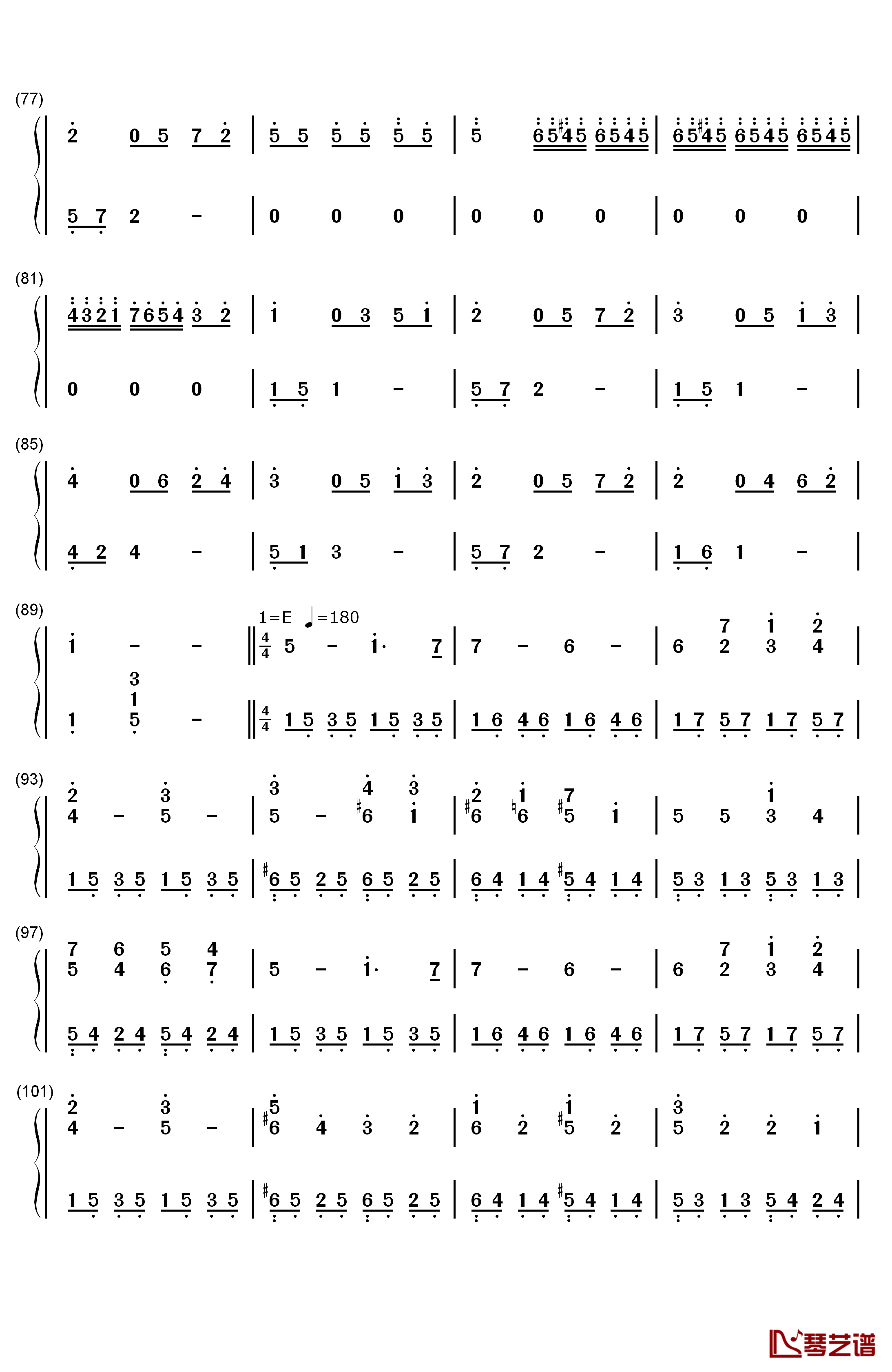 憧れの非日常钢琴简谱-数字双手-吉森信4