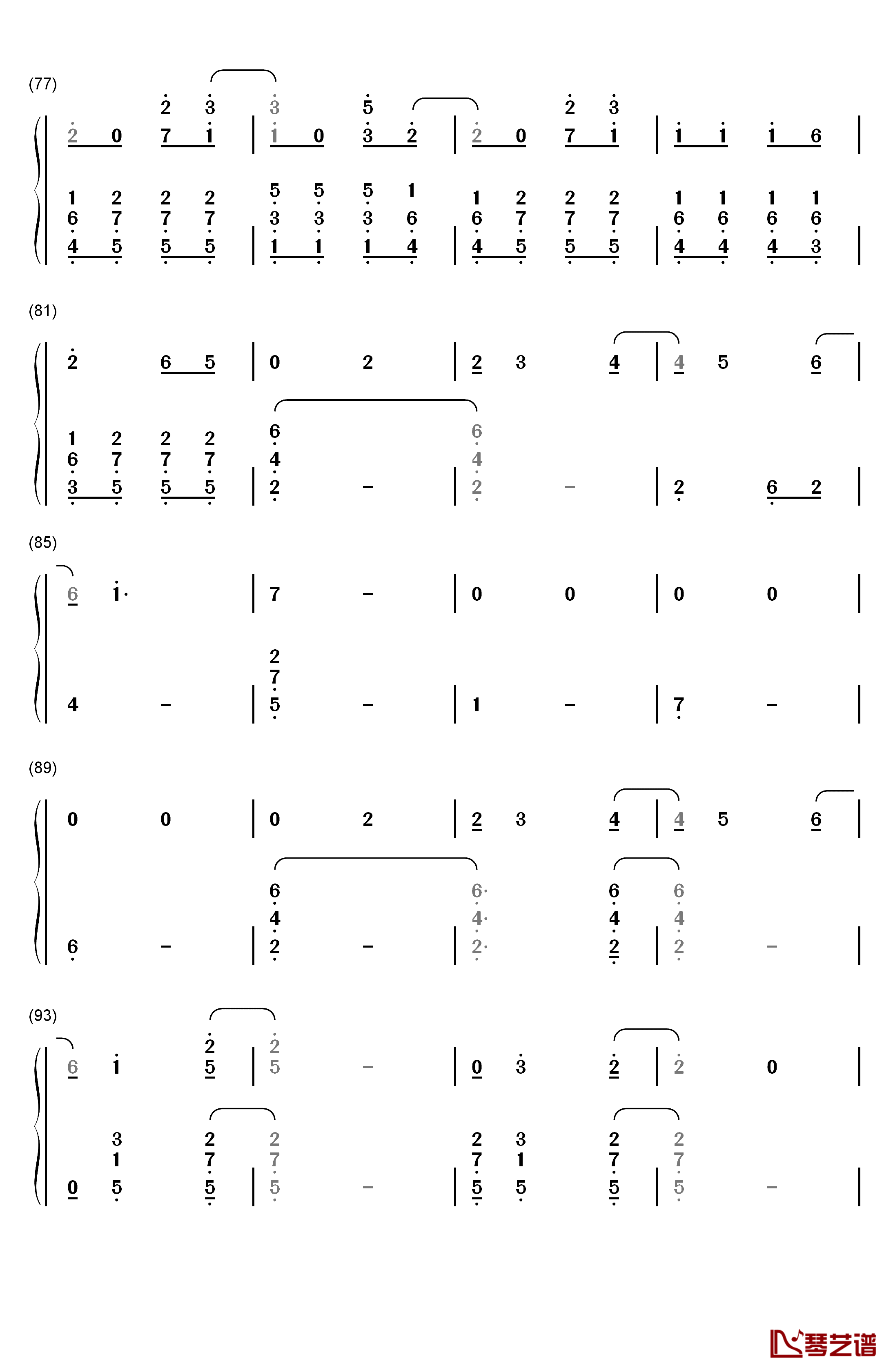 Youngblood钢琴简谱-数字双手-Green Day5