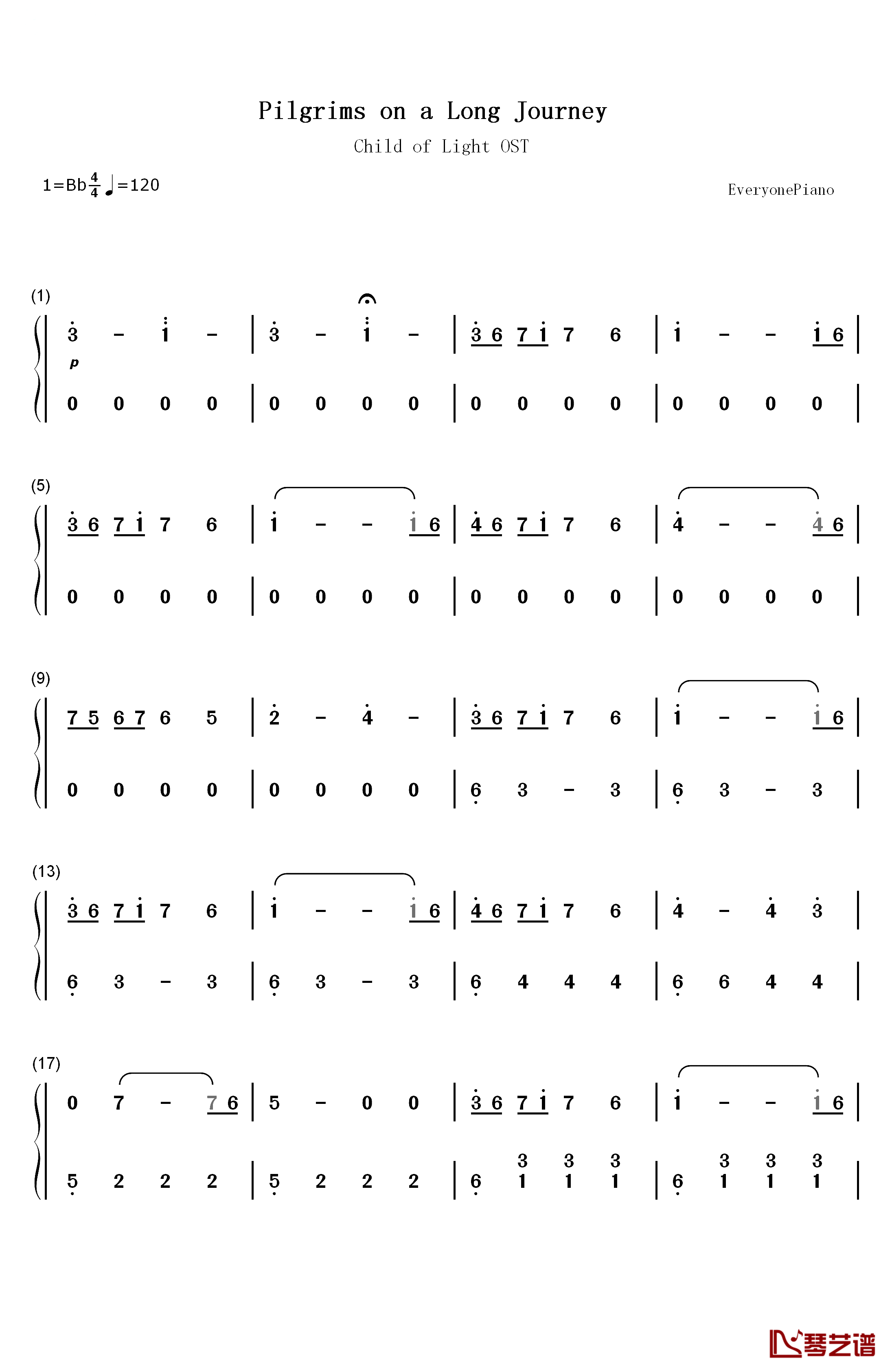 Pilgrims on a Long Journey钢琴简谱-数字双手-Coeur de Pirate1