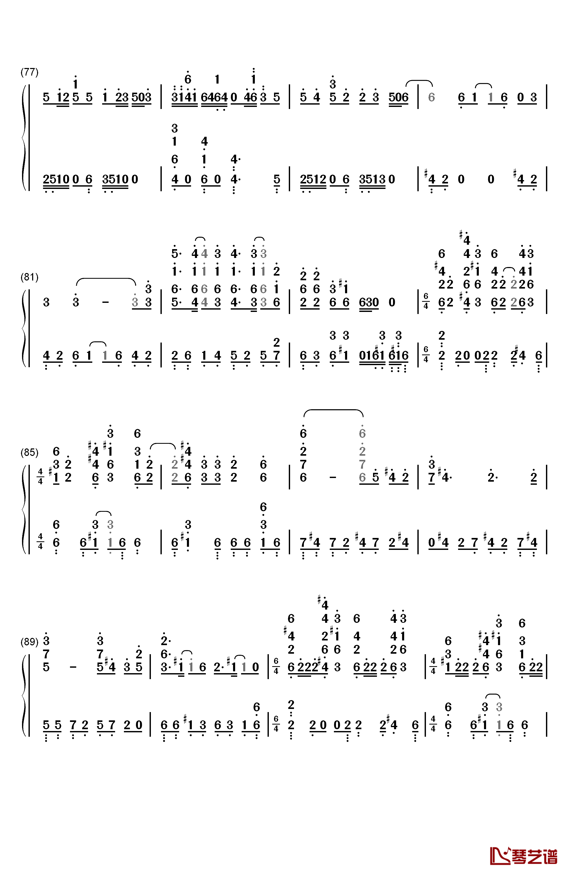 Little Busters钢琴简谱-数字双手-Rita5